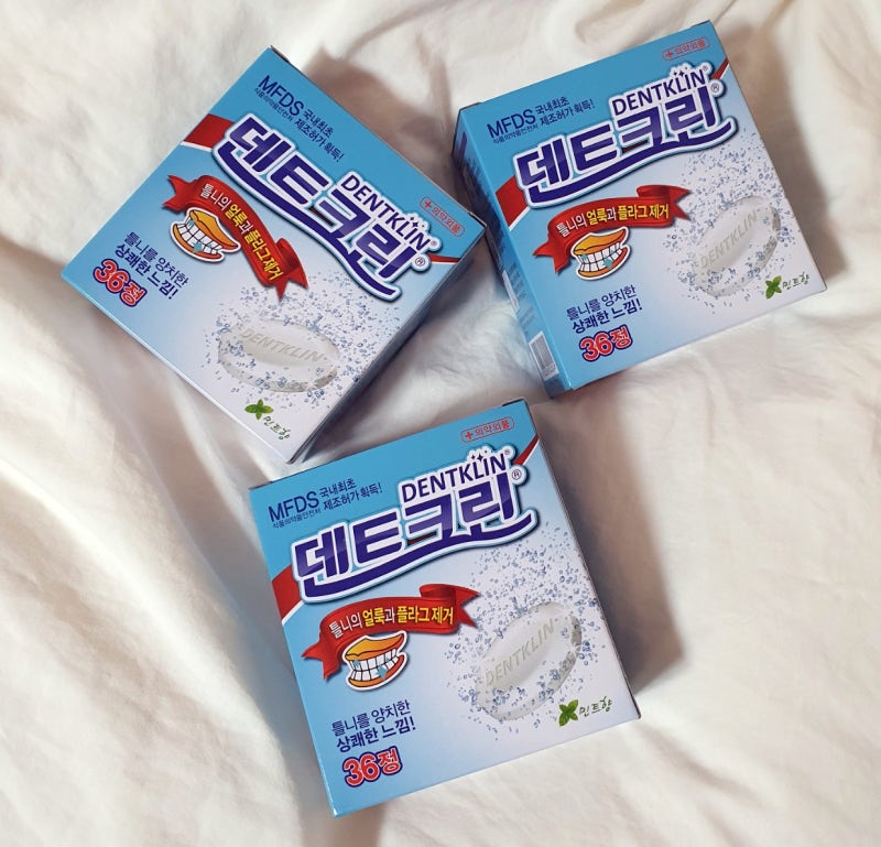 Viên ngâm làm sạch hàm giả Dentklin Hàn Quốc