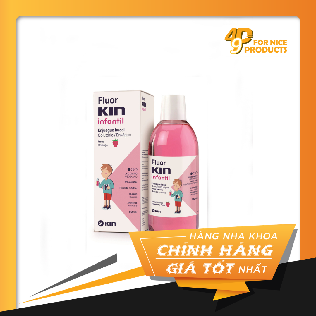 Nước Súc Miệng FLUOR KIN CHILDREN INFANTIL Ngừa Sâu Răng Trẻ Em Trên 5 Tuổi 500ml