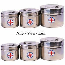 Hộp đựng gòn Inox
