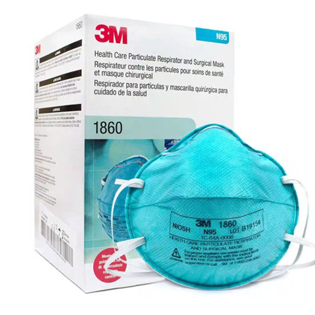 Khẩu Trang 3M 1860 N95 Lọc Ít Nhất 95% Bụi Mịn, Vi Khuẩn, Virus