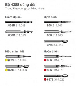 Bộ mũi khoan Veneer 4388 - Komet