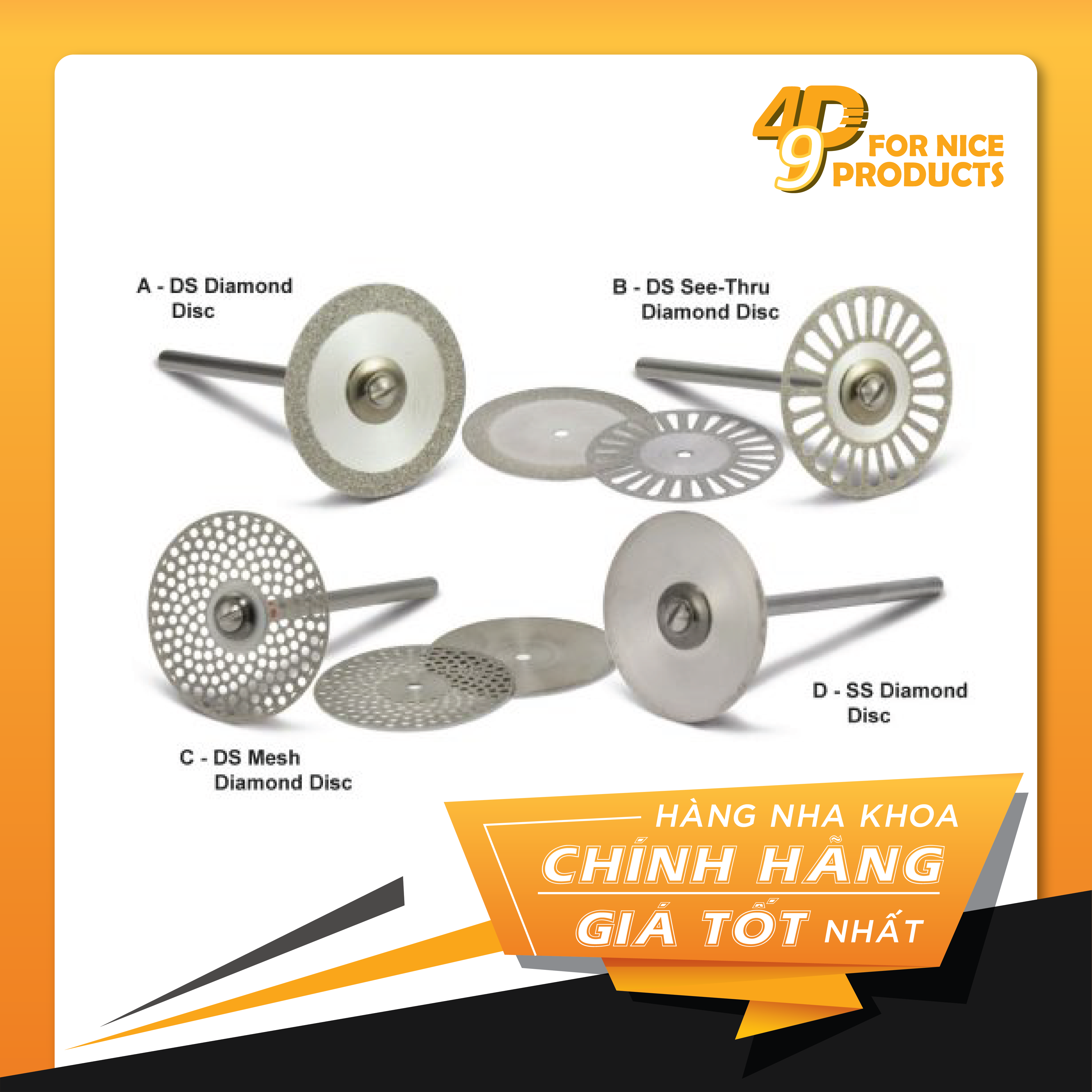 Đĩa cắt kẽ kim cương Ortho Technology