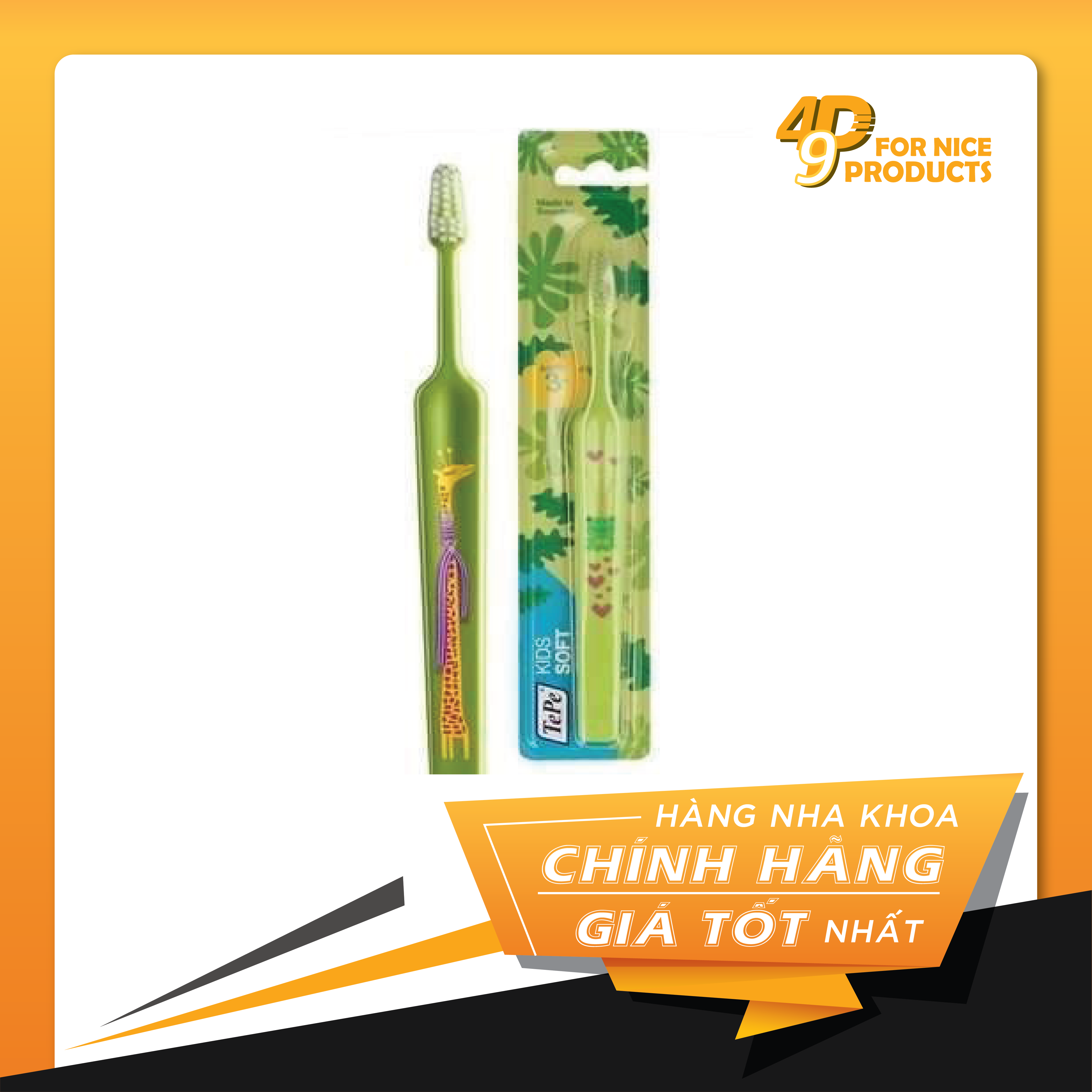 Bàn Chải Đánh Răng Siêu Mềm Cho Trẻ Trên 4 Tuổi Tepe Kid X-Soft