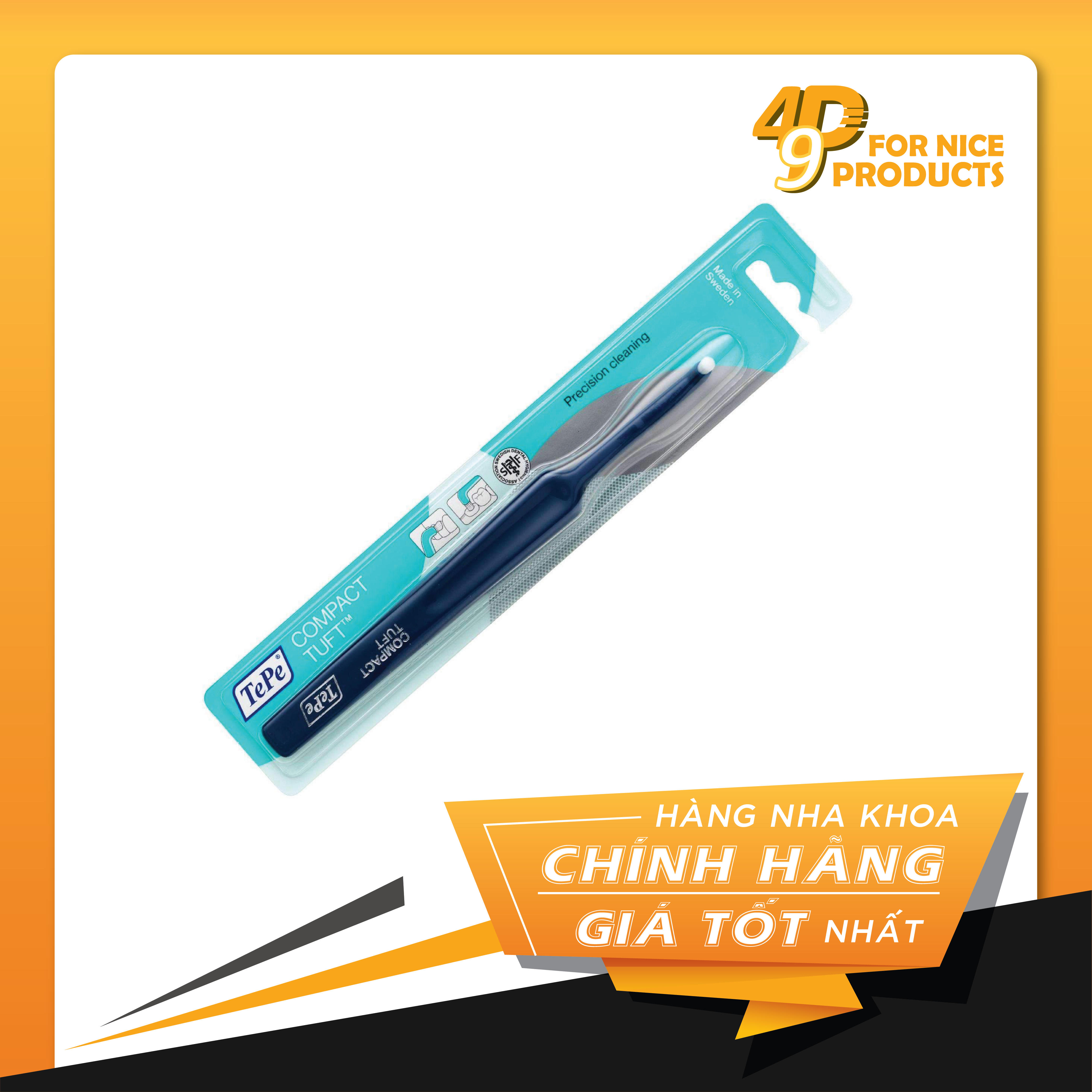 Bàn Chải Đánh Răng Hình Đầu Vòm Tepe Compact Tuft