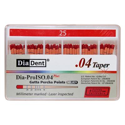 Cone gutta percha độ thuôn 0.4 và 0.6 - Diadent