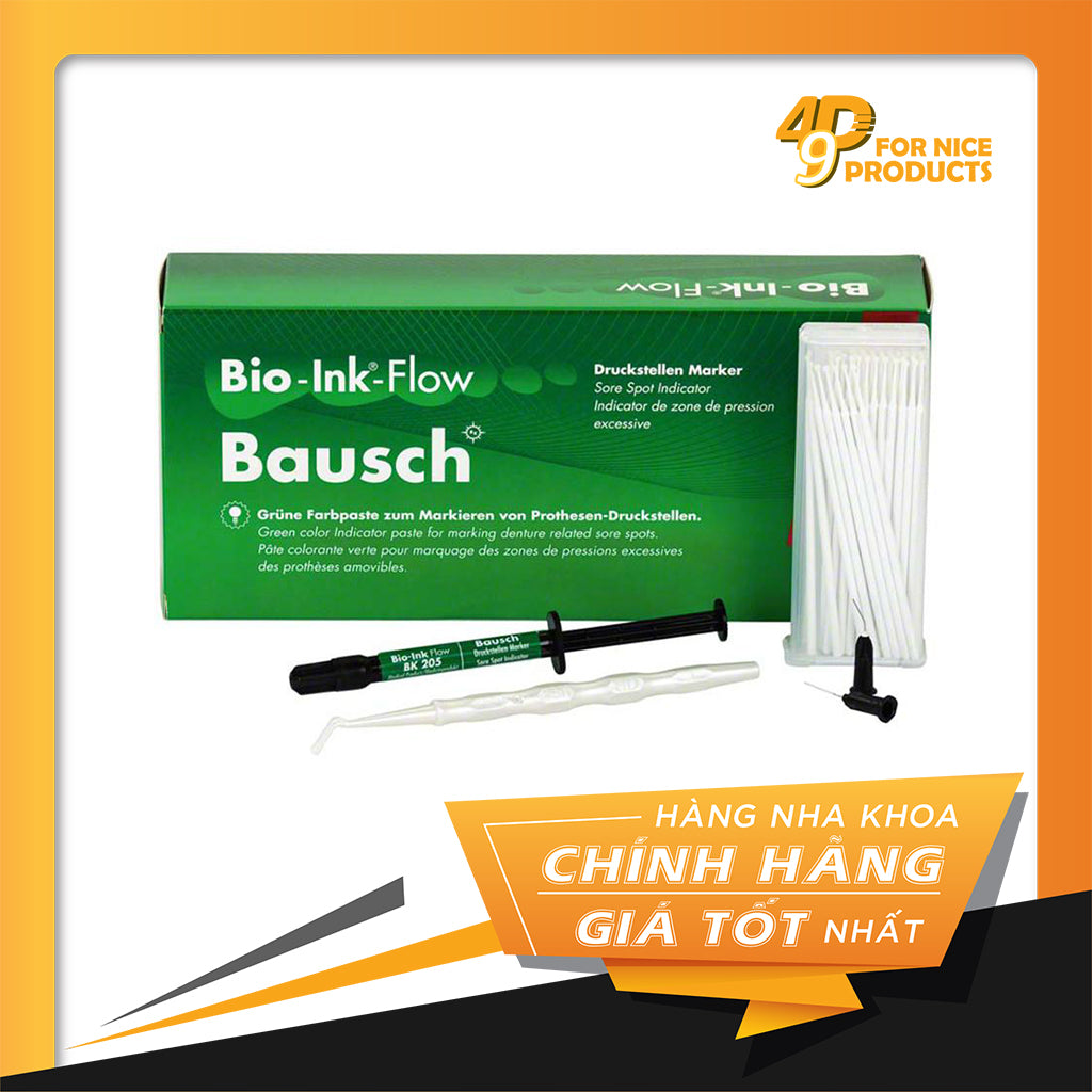 Dung dịch quét phát hiện điểm cộm trên hàm tháo lắp Bio Ink Flow - Bausch