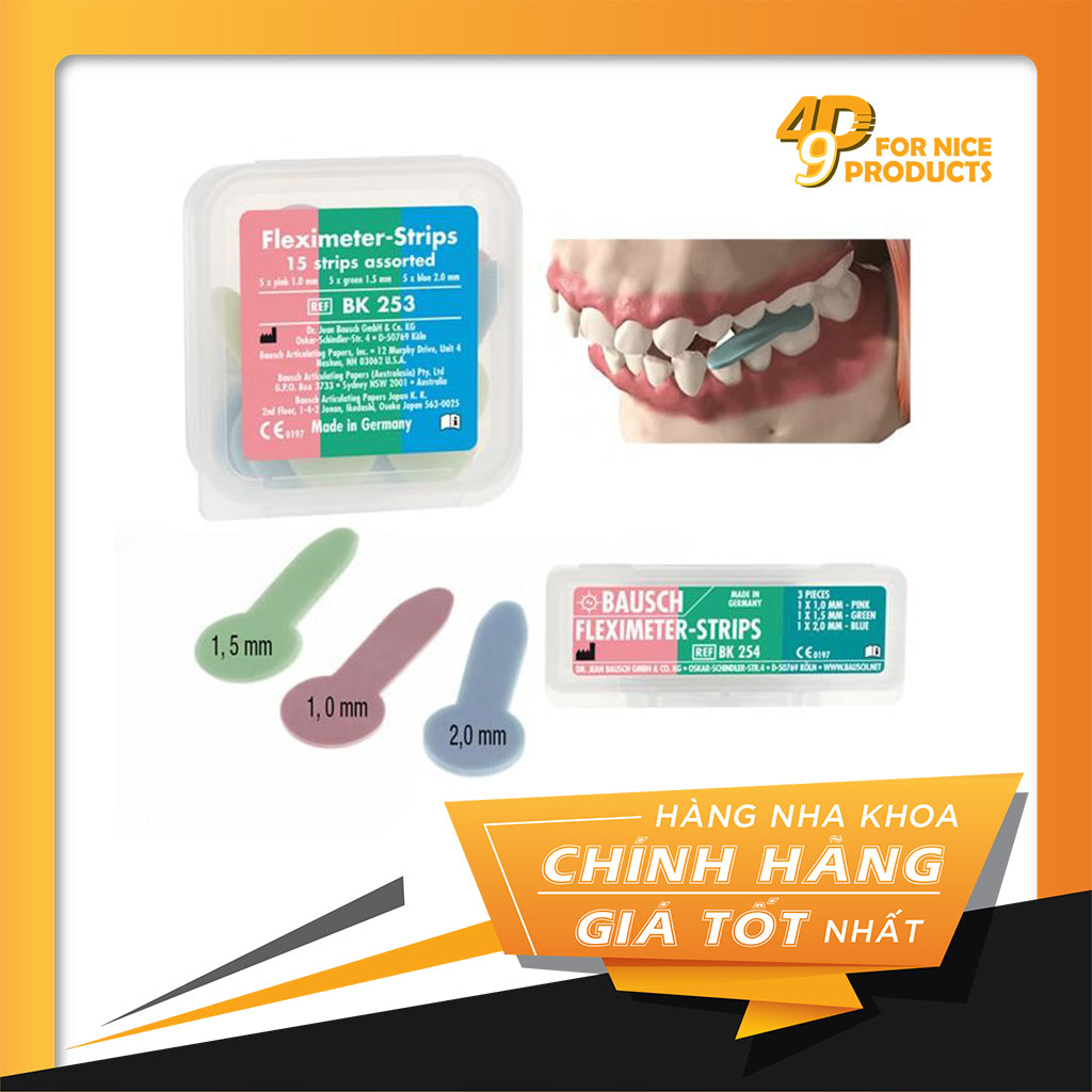 Miếng cao su đo độ dày của vật liệu làm máng nhai Fleximeter - Bausch