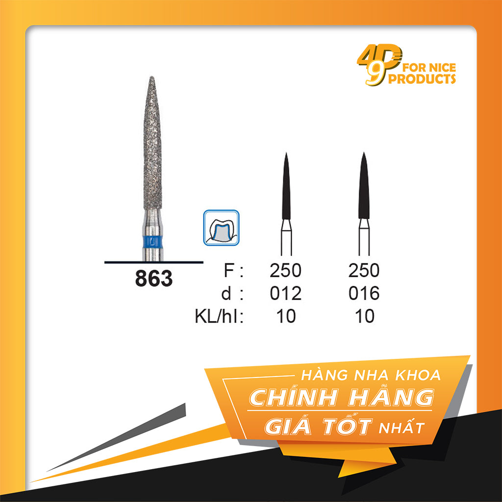 Mũi khoan trụ thẳng đầu nhọn 862 - 863 DFS