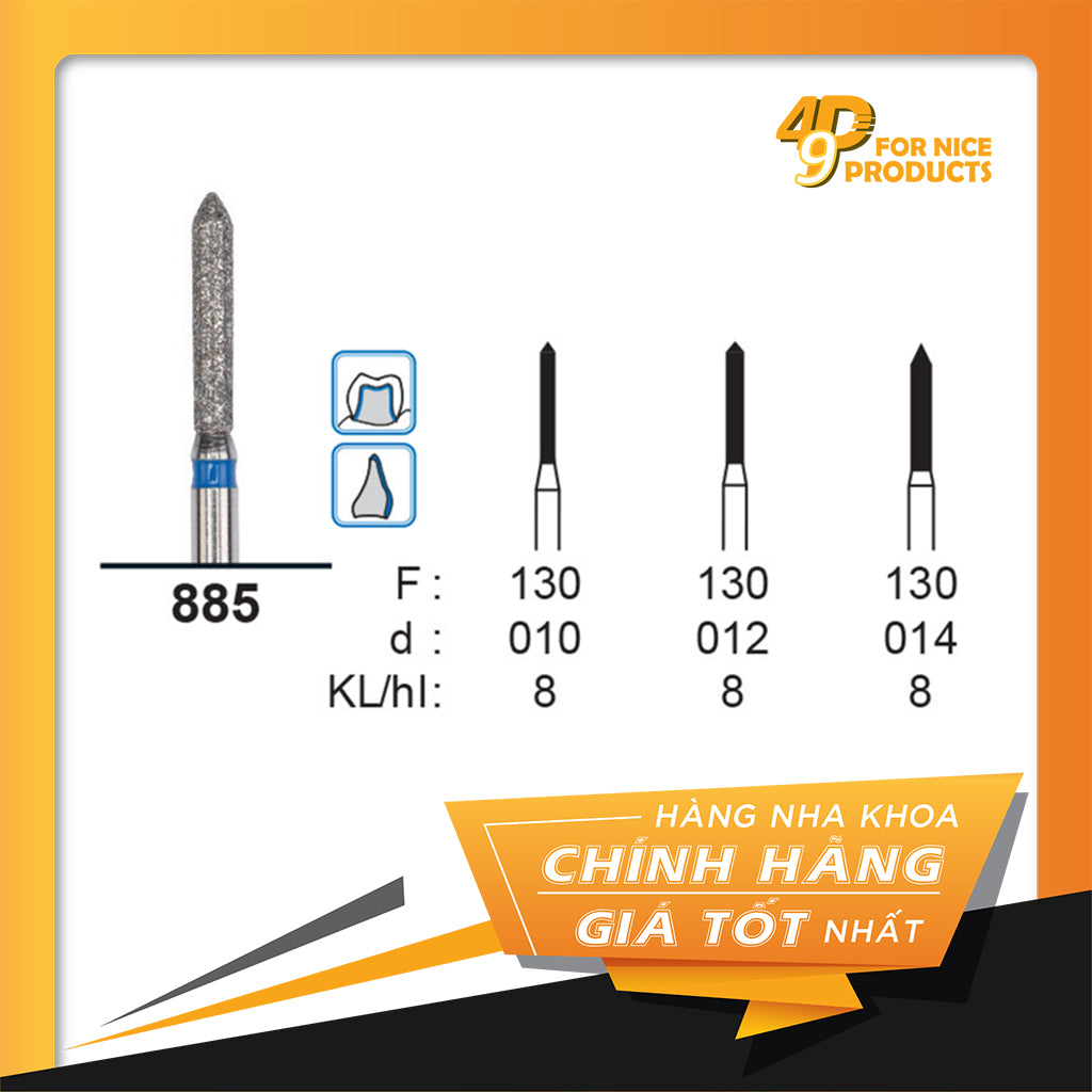 Mũi khoan trụ thẳng đầu nhọn 885-886 DFS