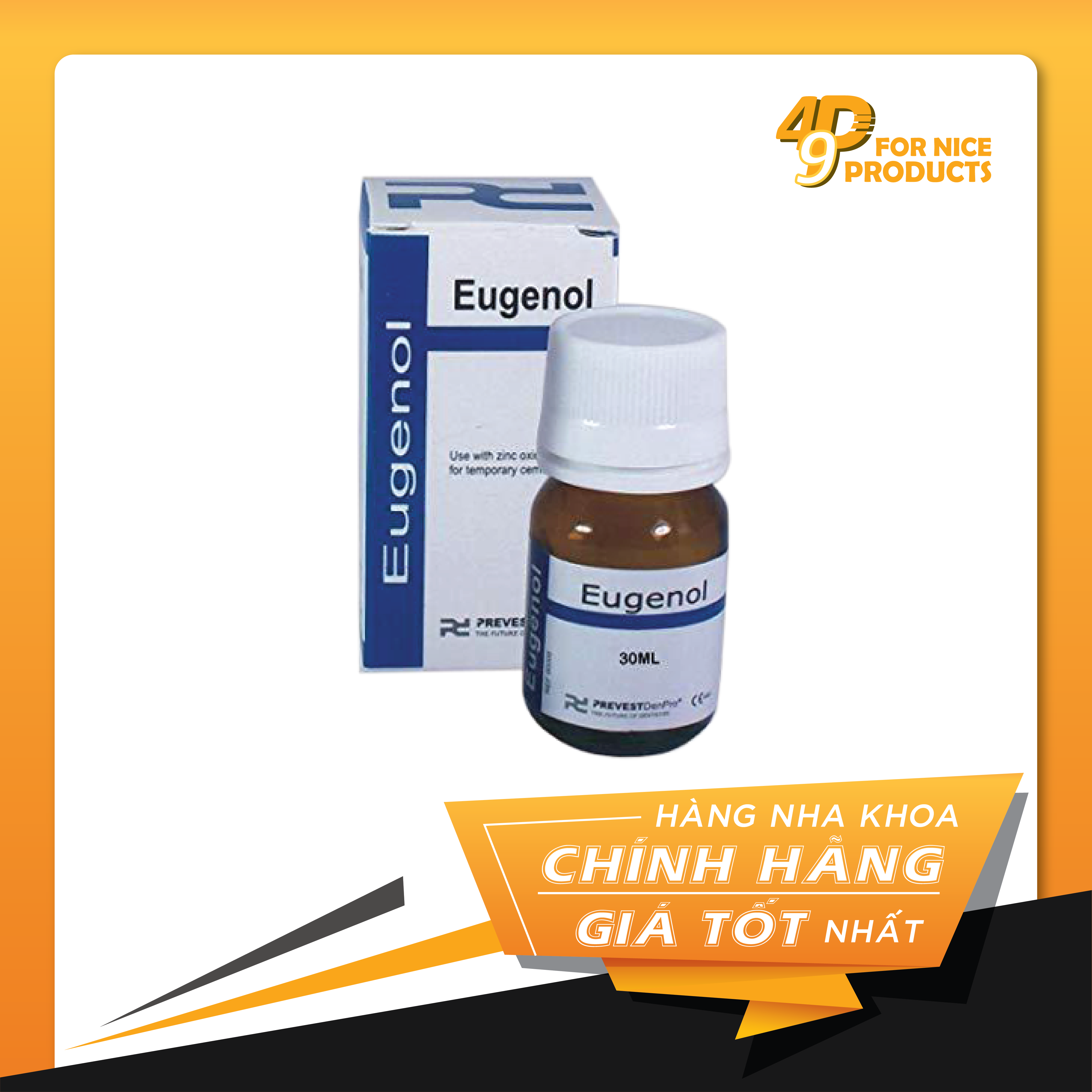 Dung dịch Eugenol dùng với vật liệu trám răng - Prevest