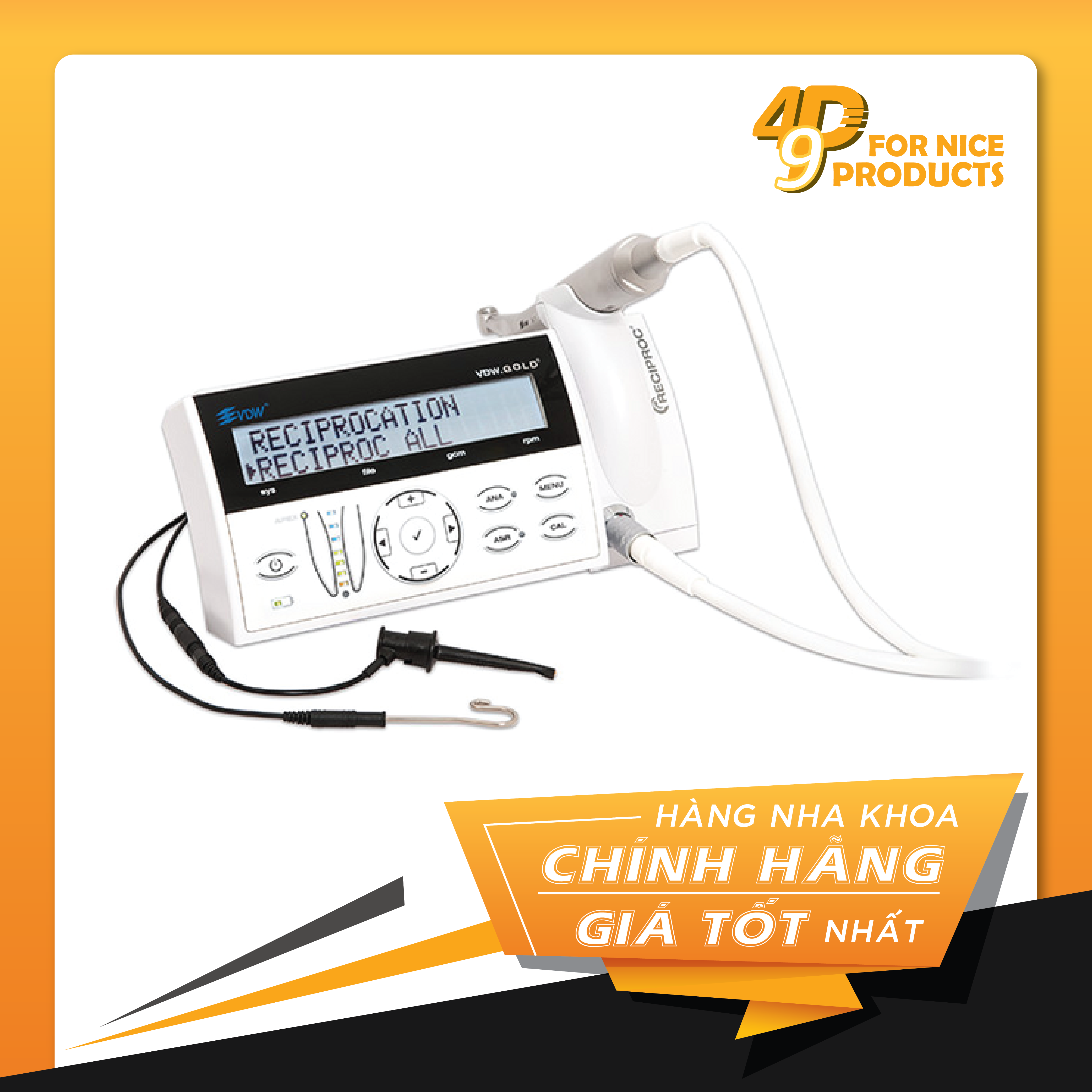 Máy nội nha tích hợp định vị chóp GOLD RECIPROC - VDW.