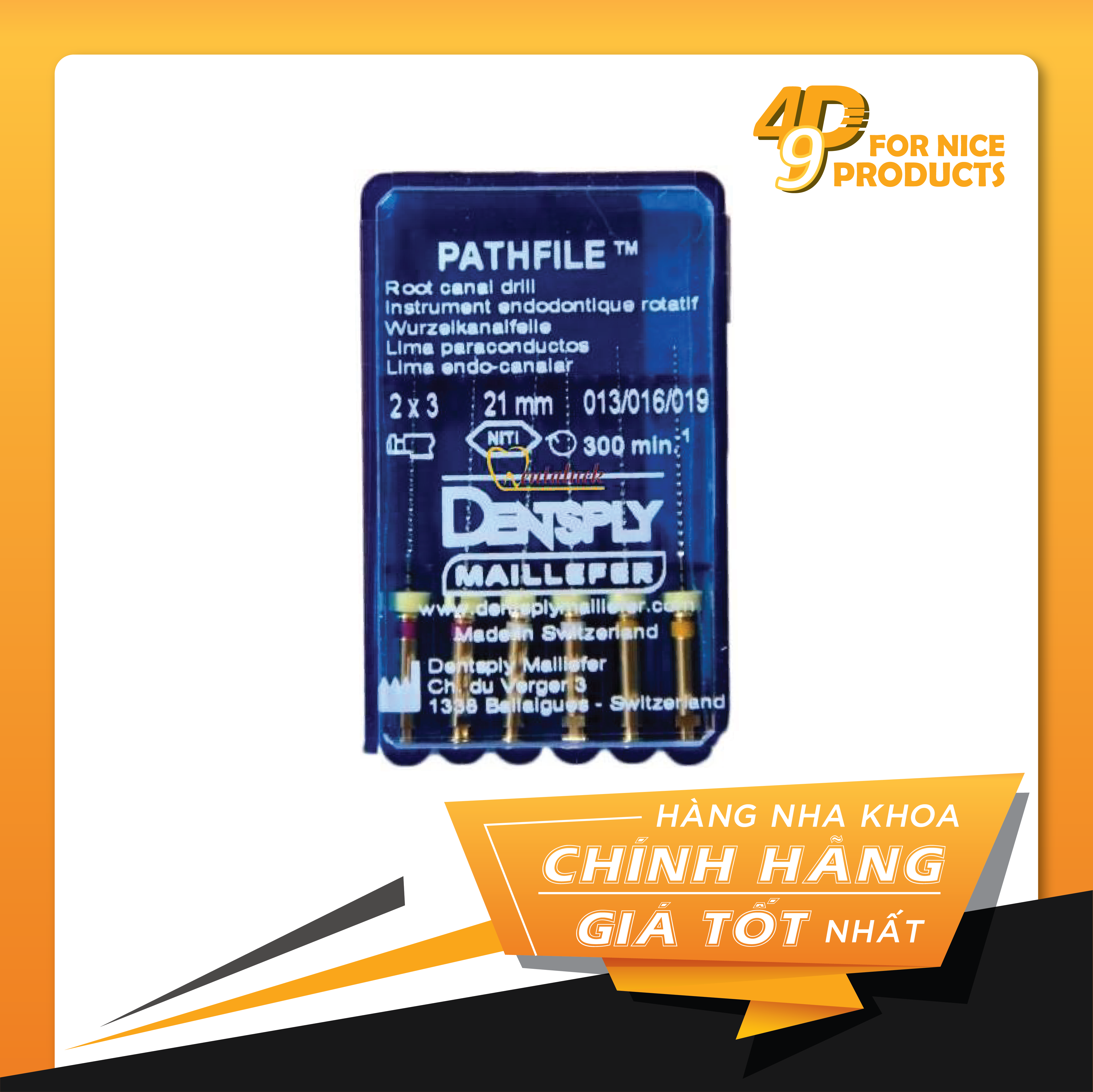 Trâm máy Pathfile Rotary thông ống tủy cơ học - Dentsply Sirona