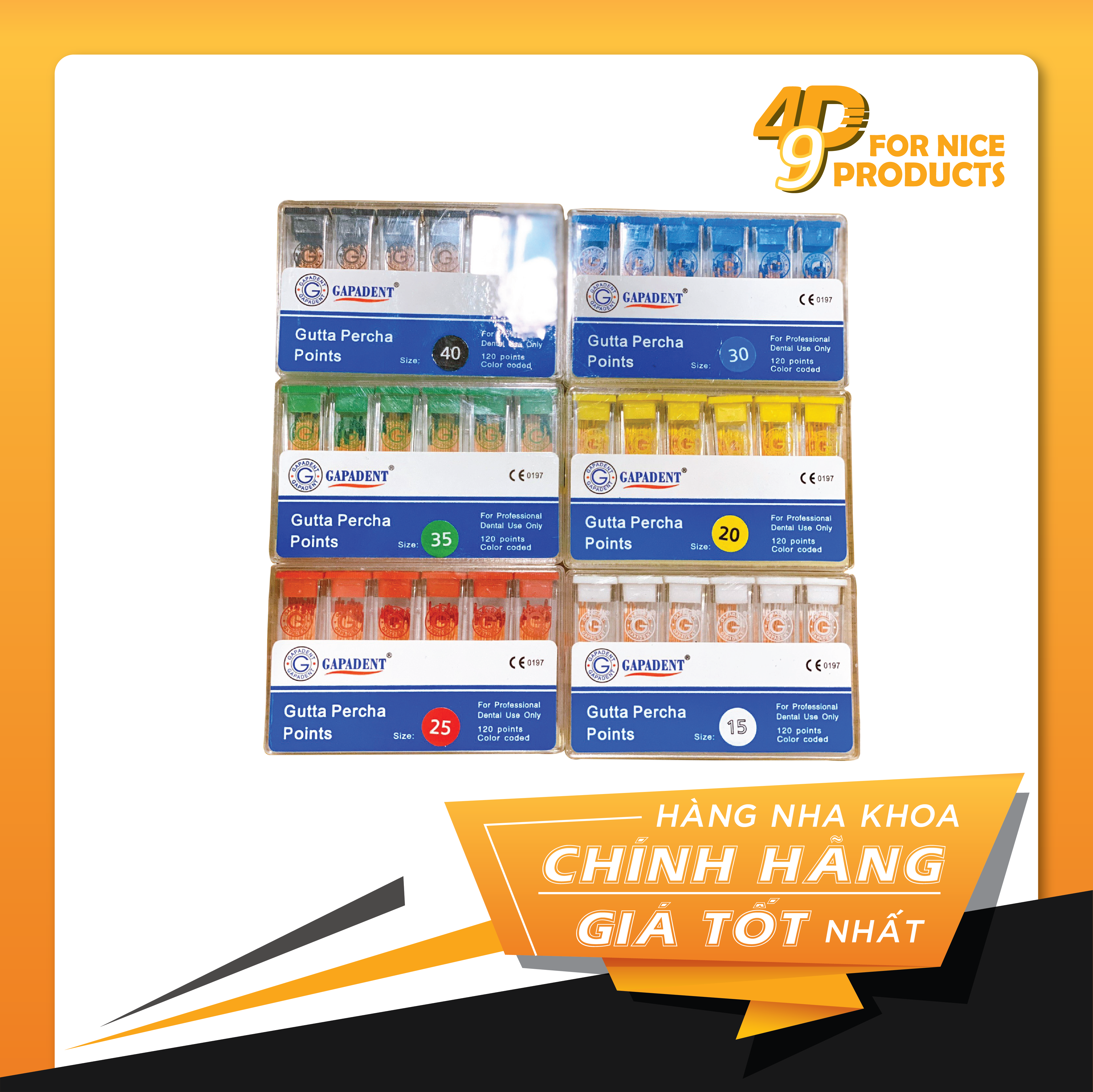 Cone gutta percha - Gapadent