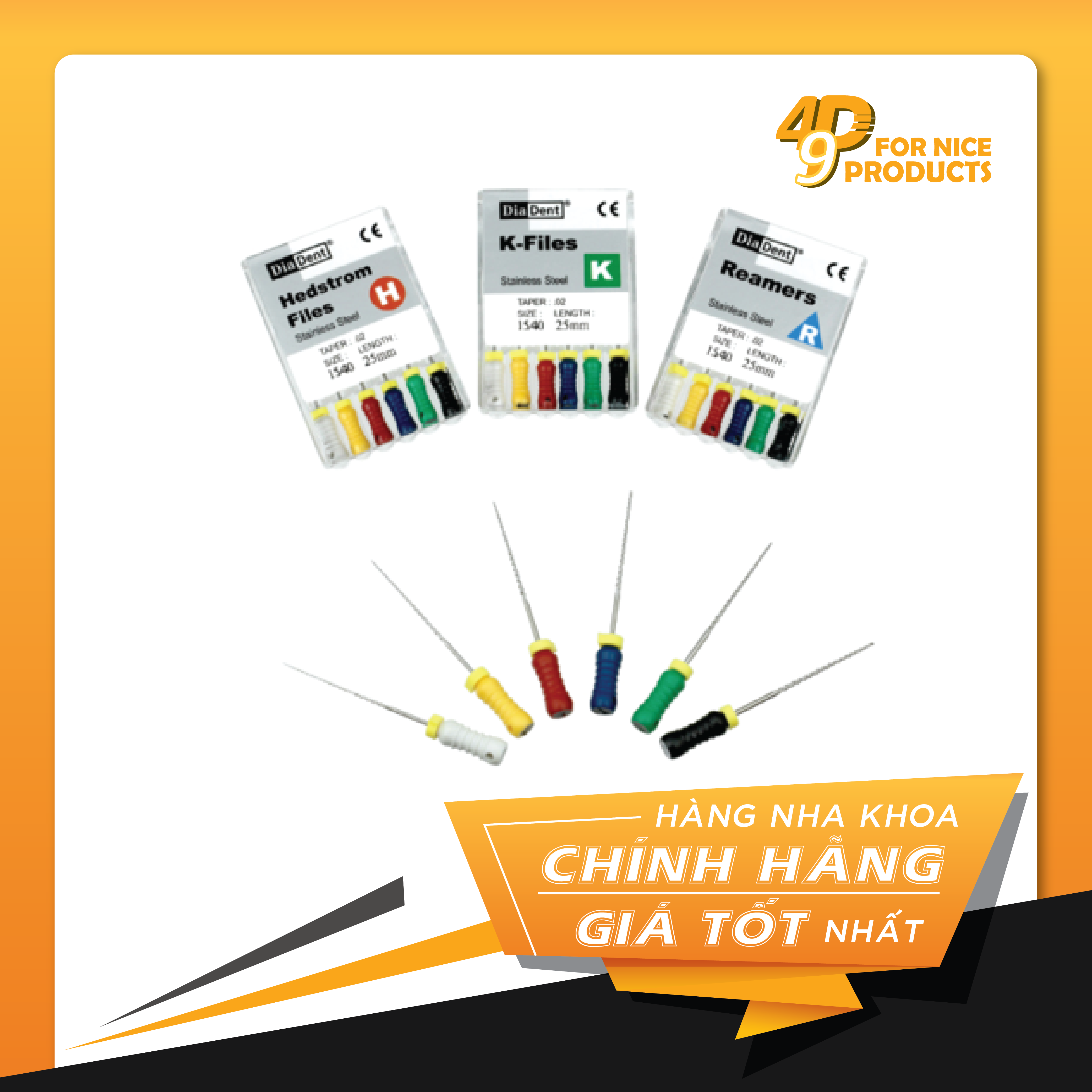 Trâm tay K-File nội nha - Diadent