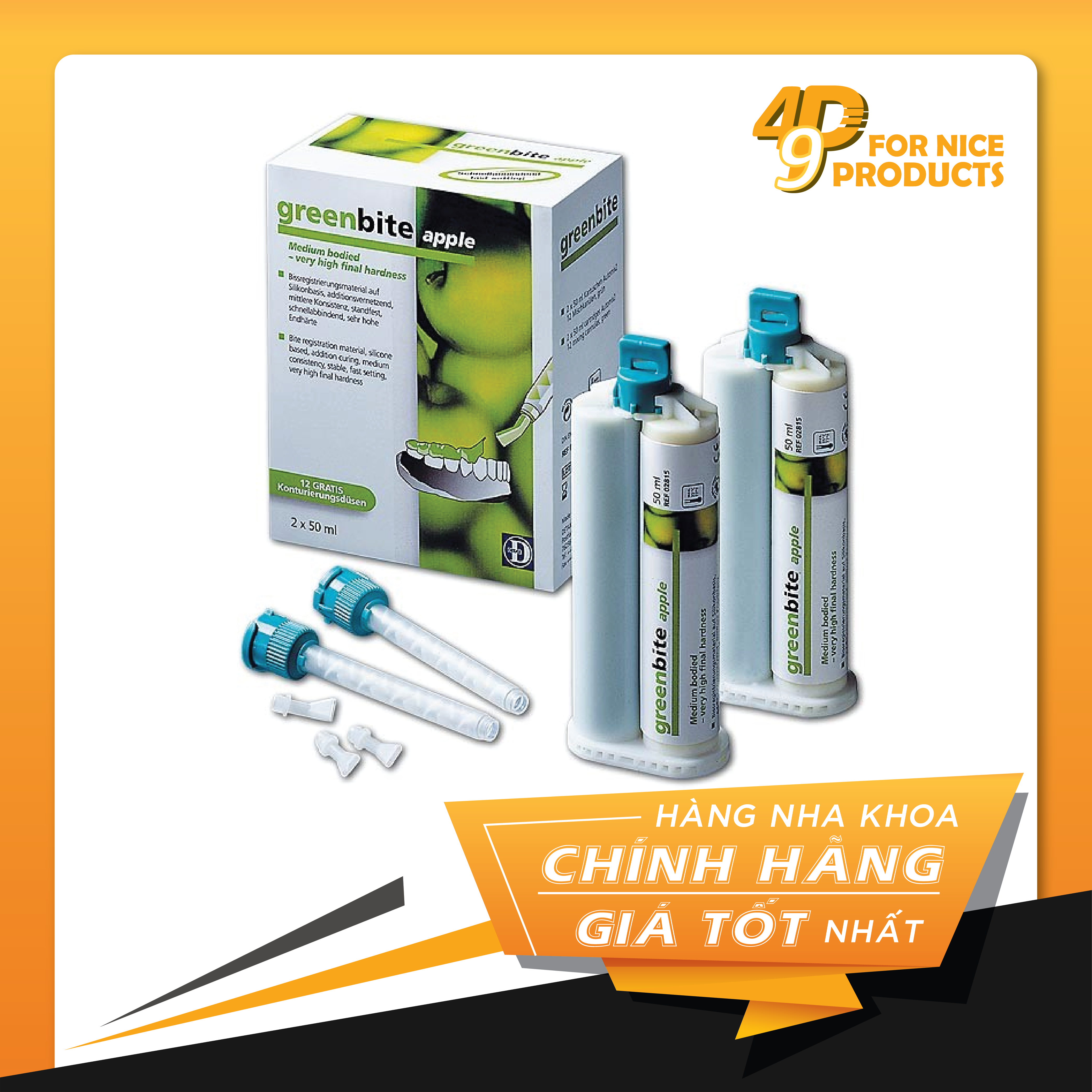 Cao su lấy dấu cắn Greenbite Apple Detax