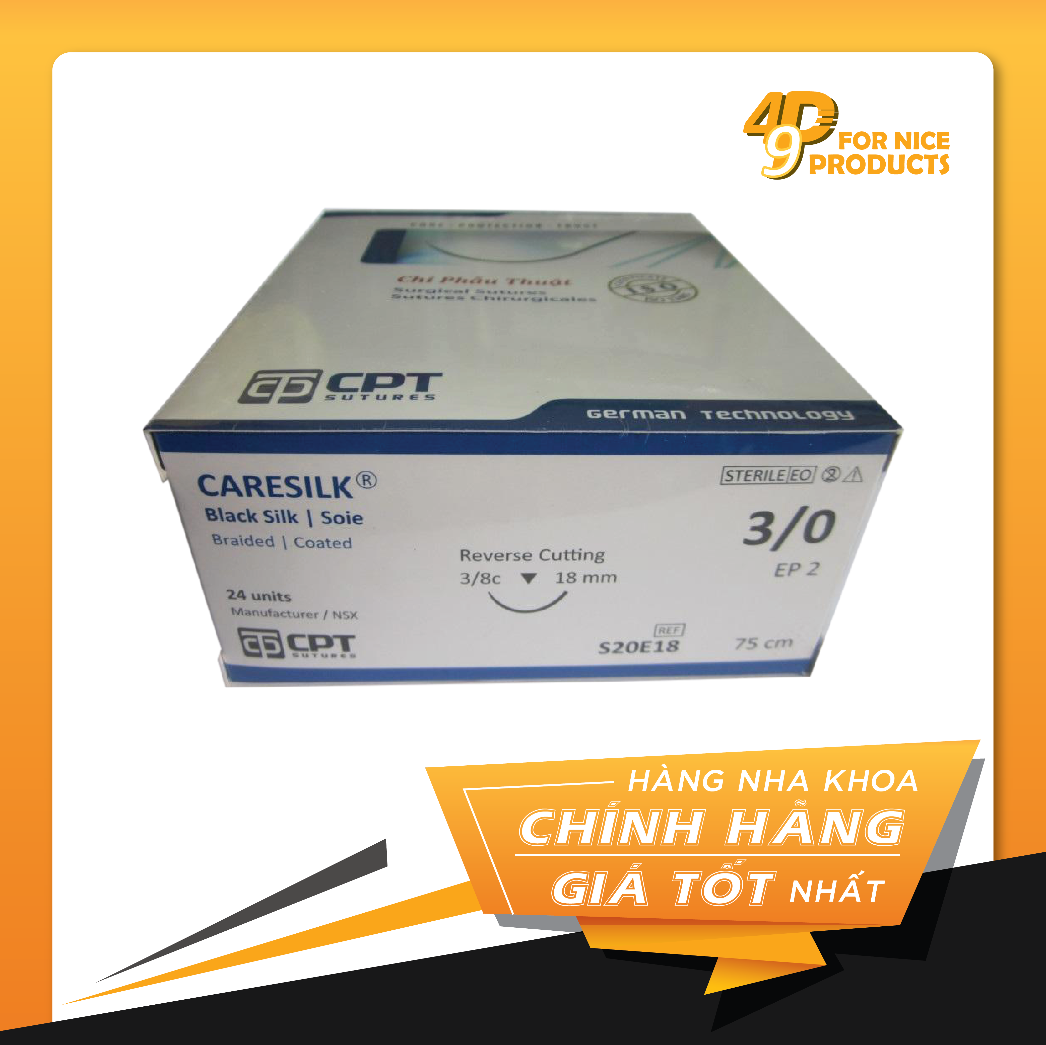 Chỉ phẫu thuật không tiêu Caresilk - CPT
