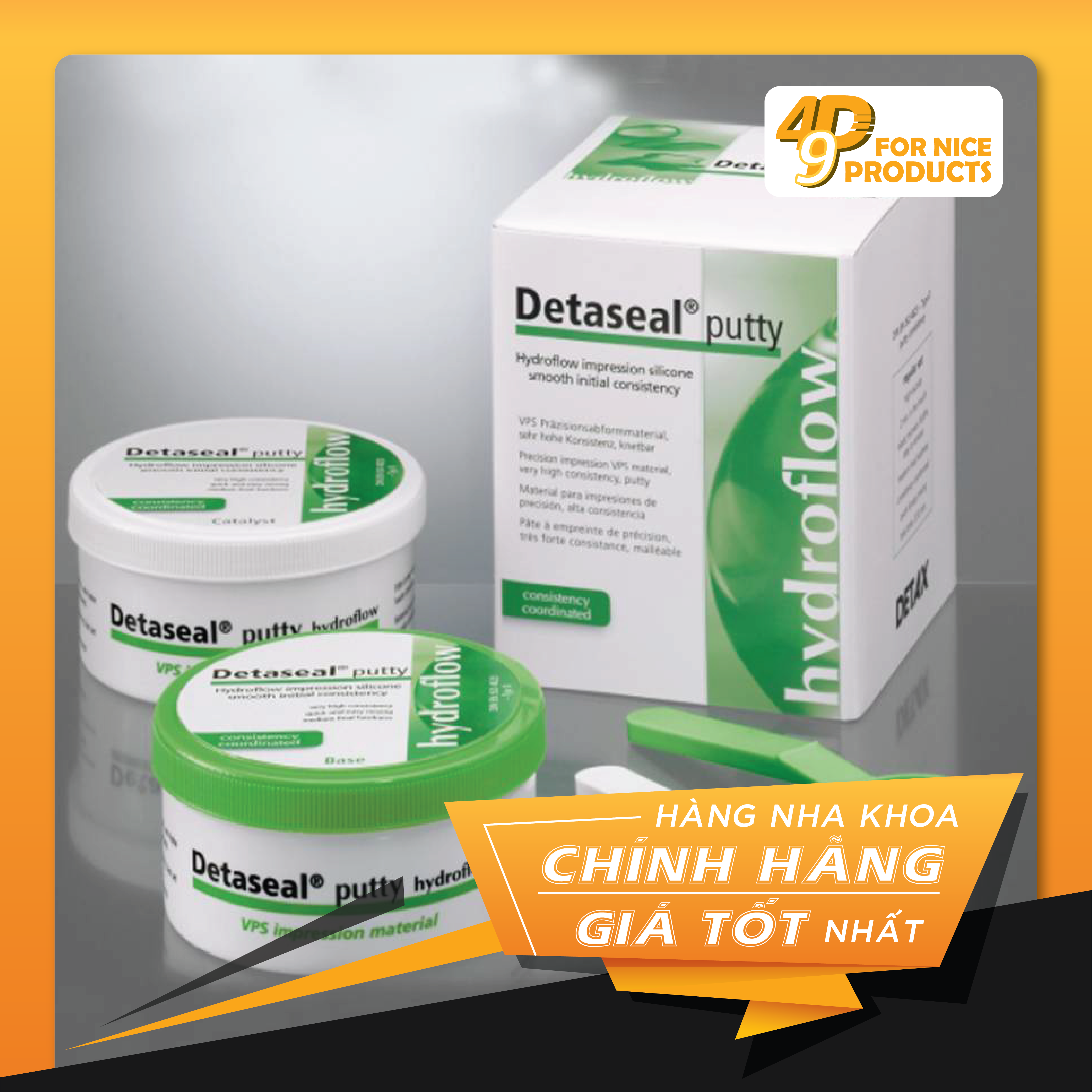Cao su lấy dấu dạng đặc Dentalseal@putty - Detax