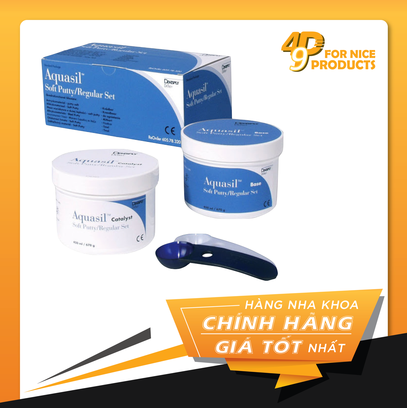 Cao su lấy dấu dạng đặc Aquasil Putty Regular - Dentsply Sirona