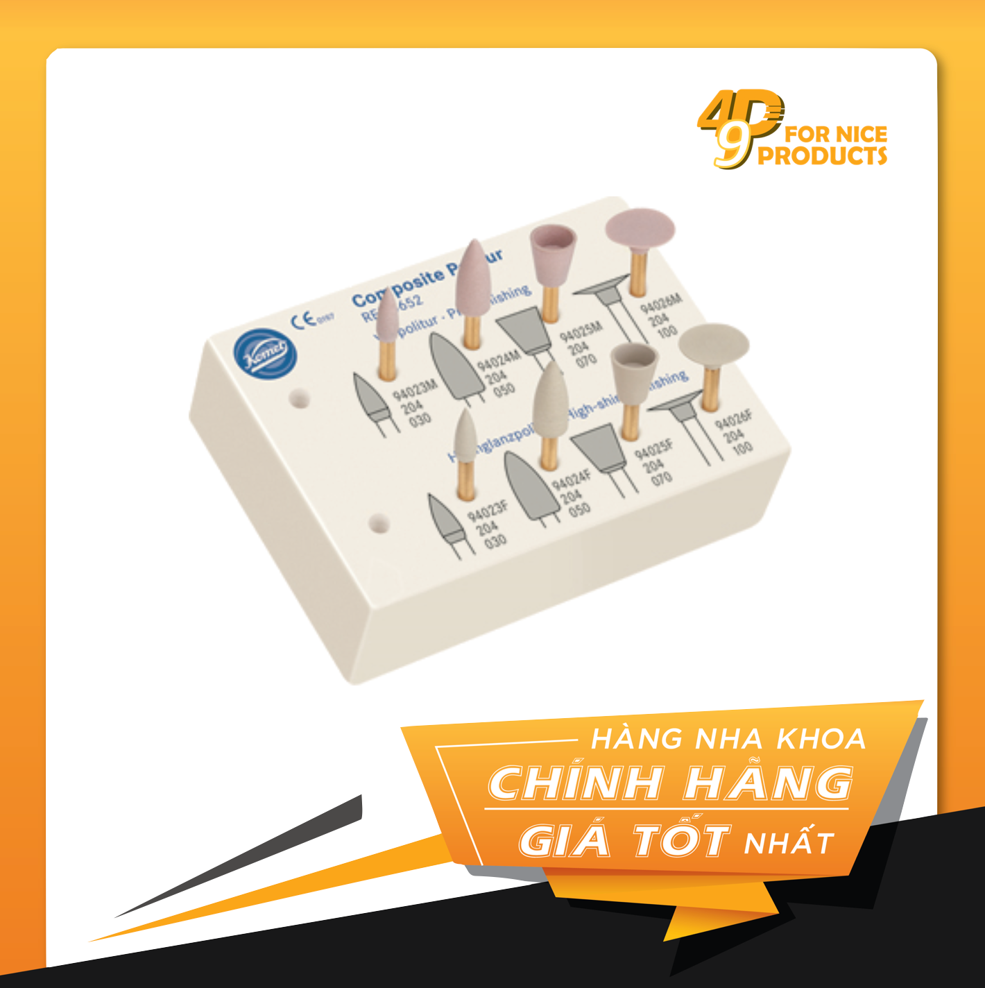 Bộ mũi khoan đánh bóng Composite & Veneer 4652 - Komet