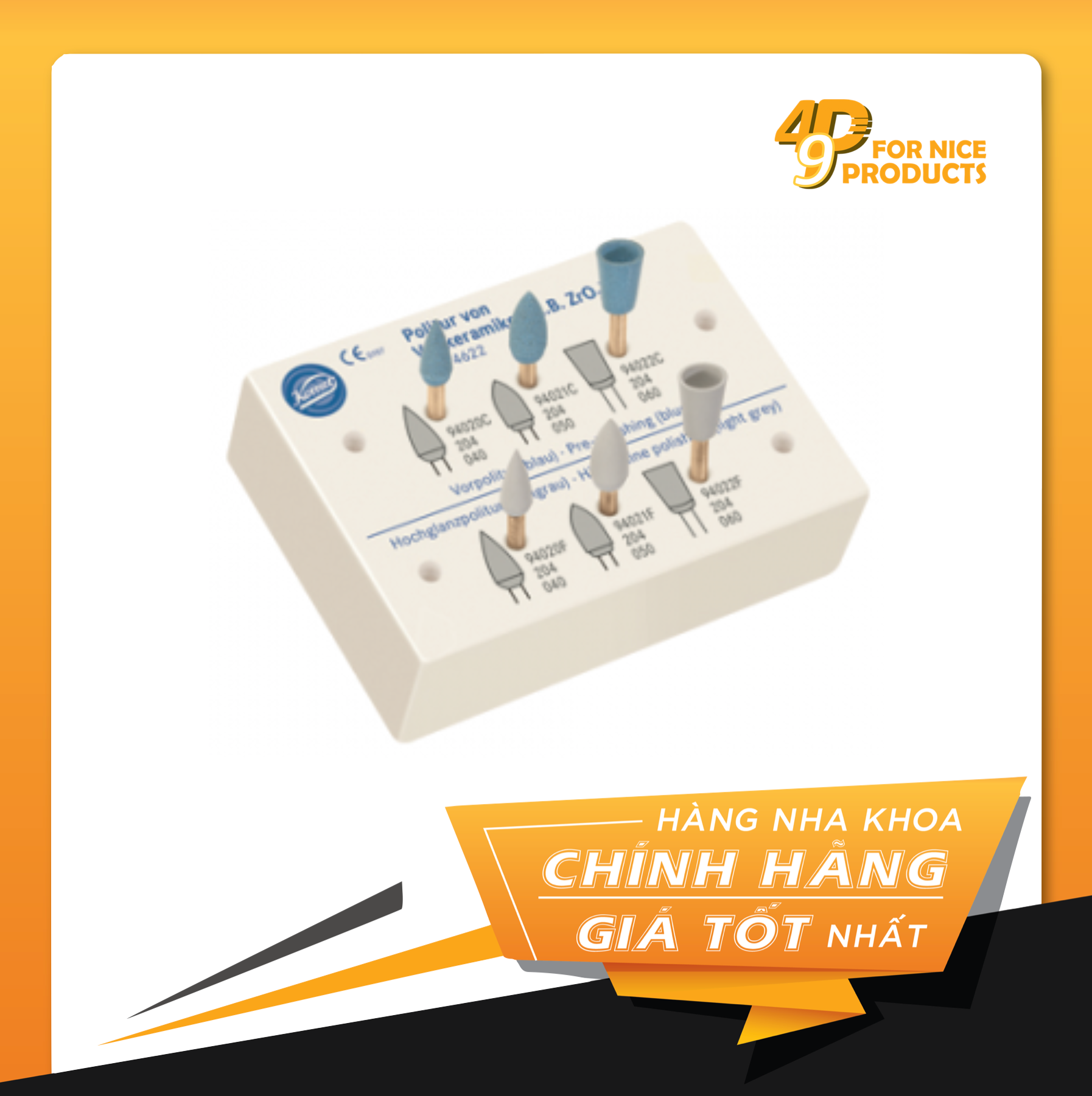 Bộ đánh bóng phục hình toàn sứ 4622 - Komet