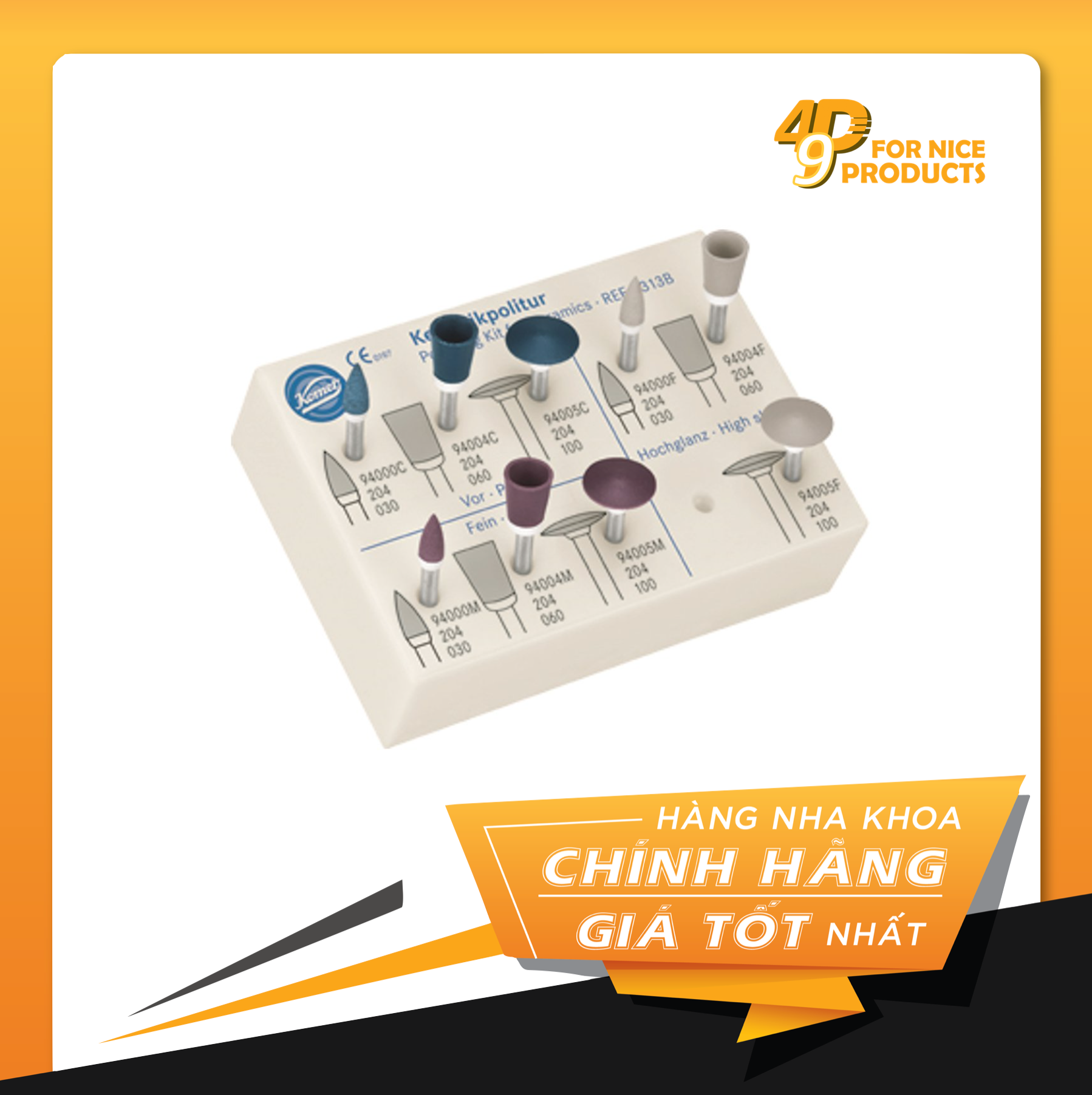 Bộ đánh bóng hoàn thiện sứ 4313B - Komet