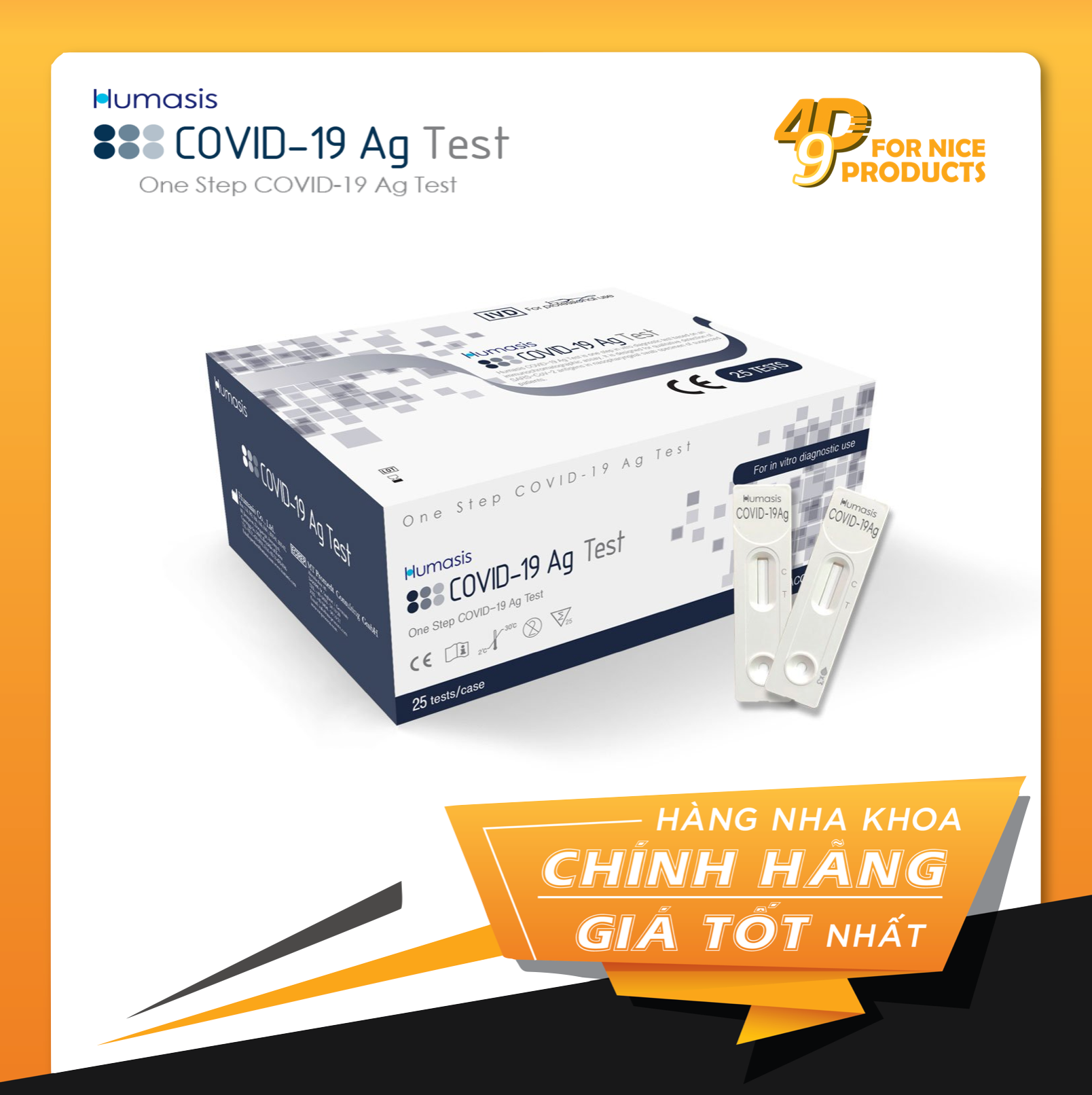 Bộ kit test nhanh COVID-19 Ag Test HUMASIS – Hàn Quốc