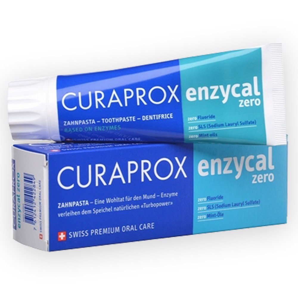 Kem đánh răng ngừa sâu răng Enzycal Zero 75ml - Curaprox