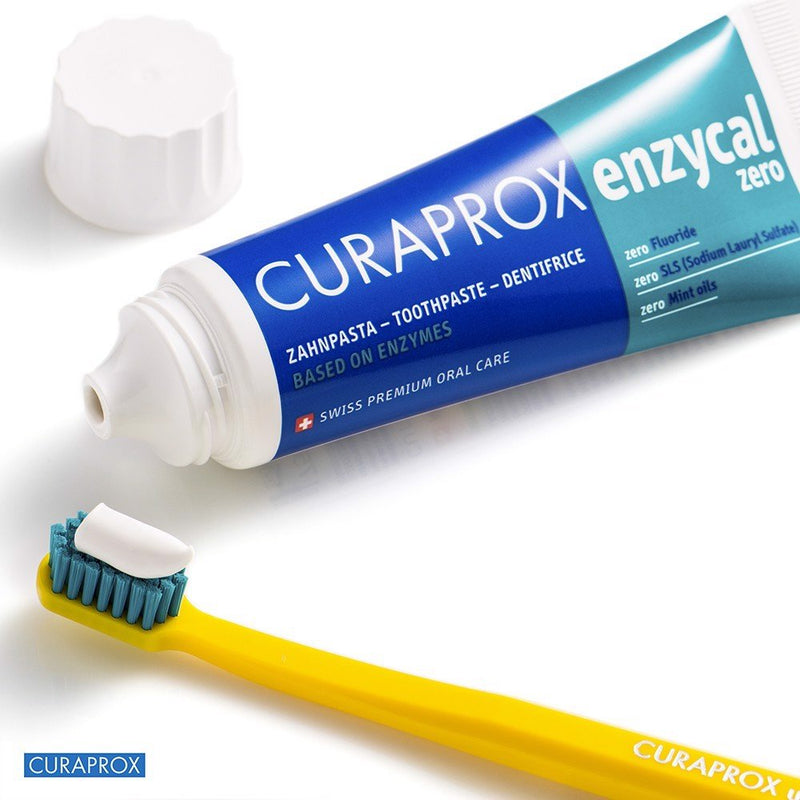 Kem đánh răng ngừa sâu răng Enzycal Zero 75ml - Curaprox