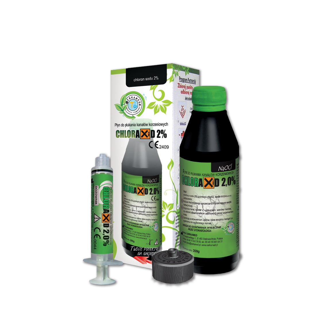 Dung dịch bơm rửa ống tuỷ Cloraxid NaOCl 2% - Cerkamed - Ba Lan