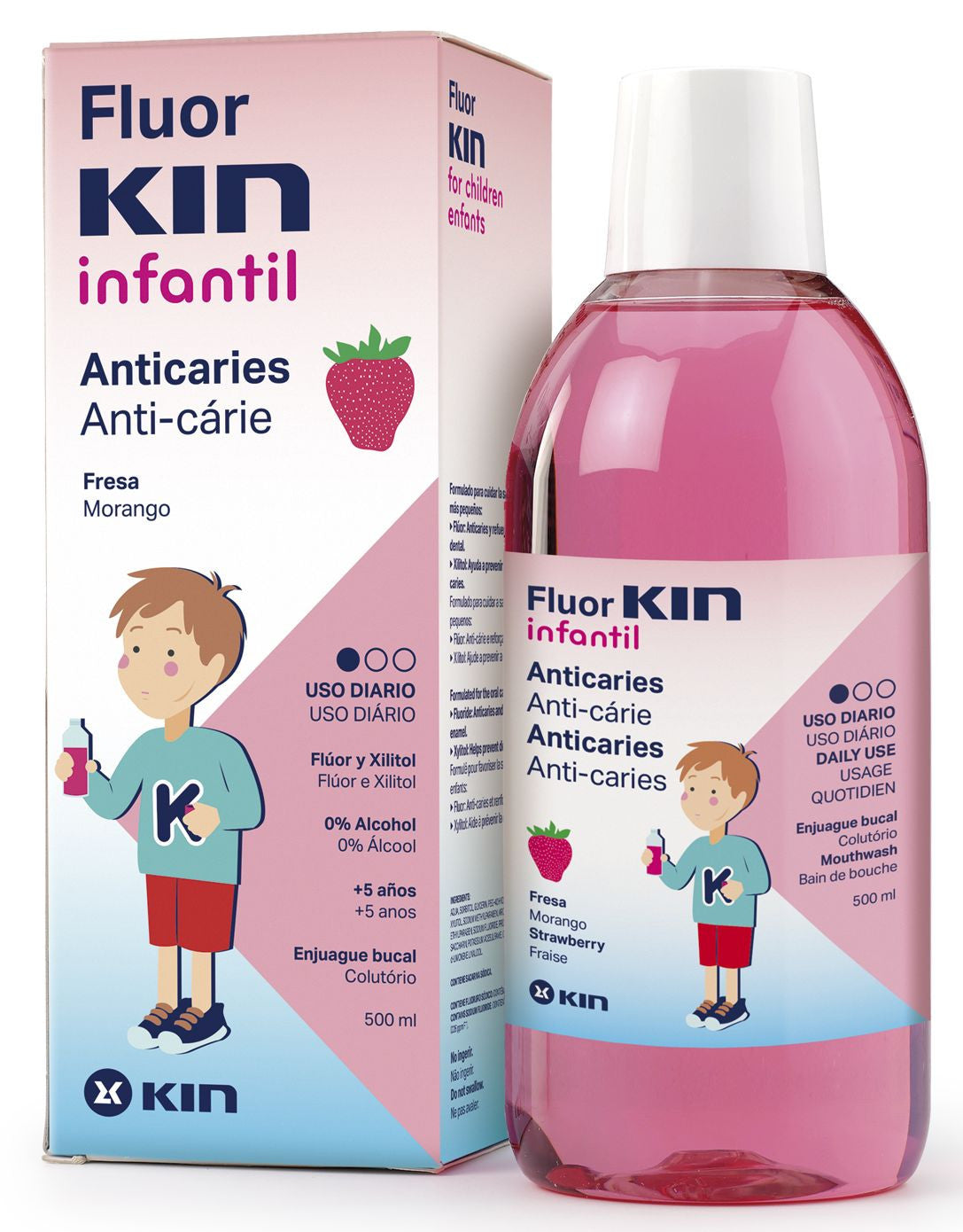 Nước Súc Miệng FLUOR KIN CHILDREN INFANTIL Ngừa Sâu Răng Trẻ Em Trên 5 Tuổi 500ml