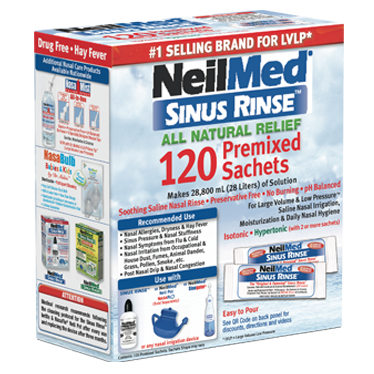 Set 120 gói muối bơm rửa NeilMed USA dành cho người lớn