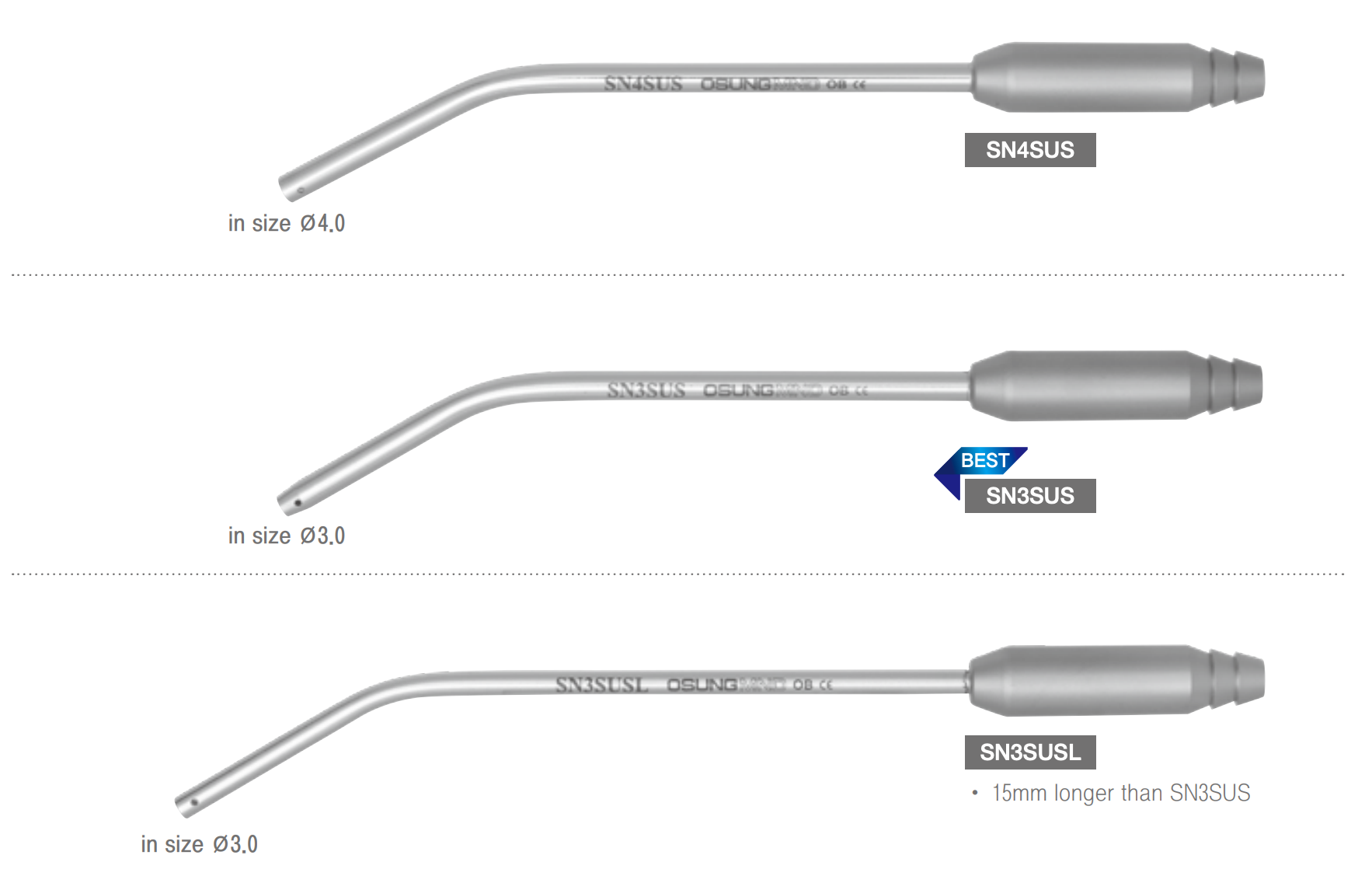 Đầu hút phẫu thuật Suction Tip - Osung
