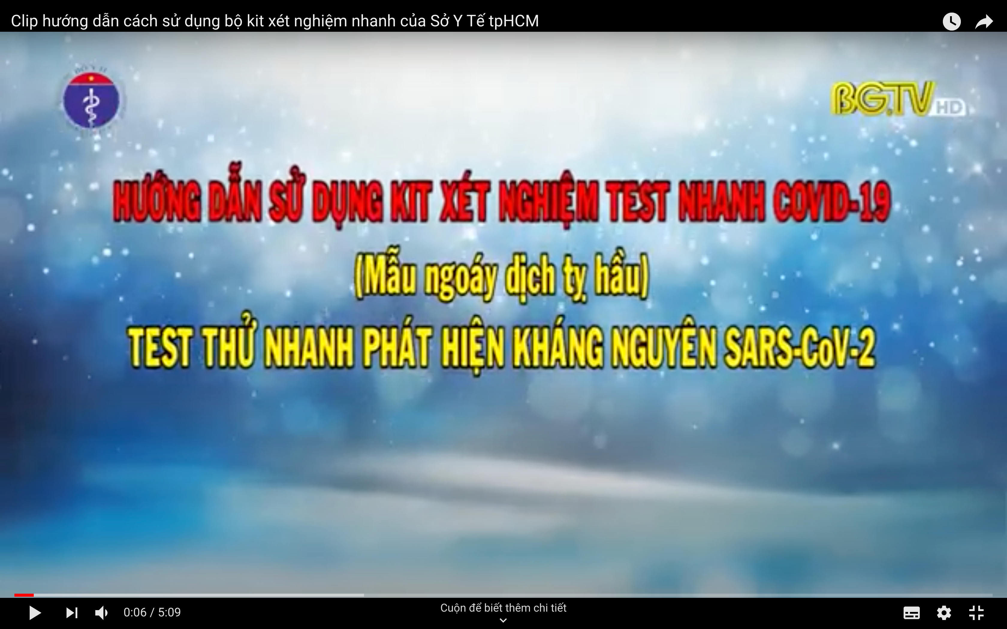 [SYT-HCM] Hướng dẫn sử dụng Kit xét nghiệm nhanh (Mẫu ngoáy dịch tỵ hầu)