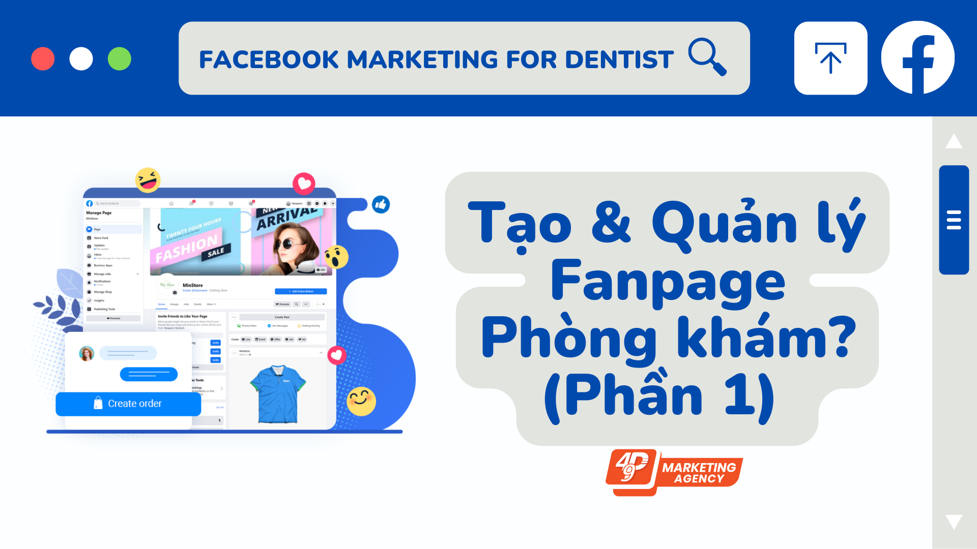 Tạo & Quản lý Fanpage Phòng khám nha khoa - Phần 1