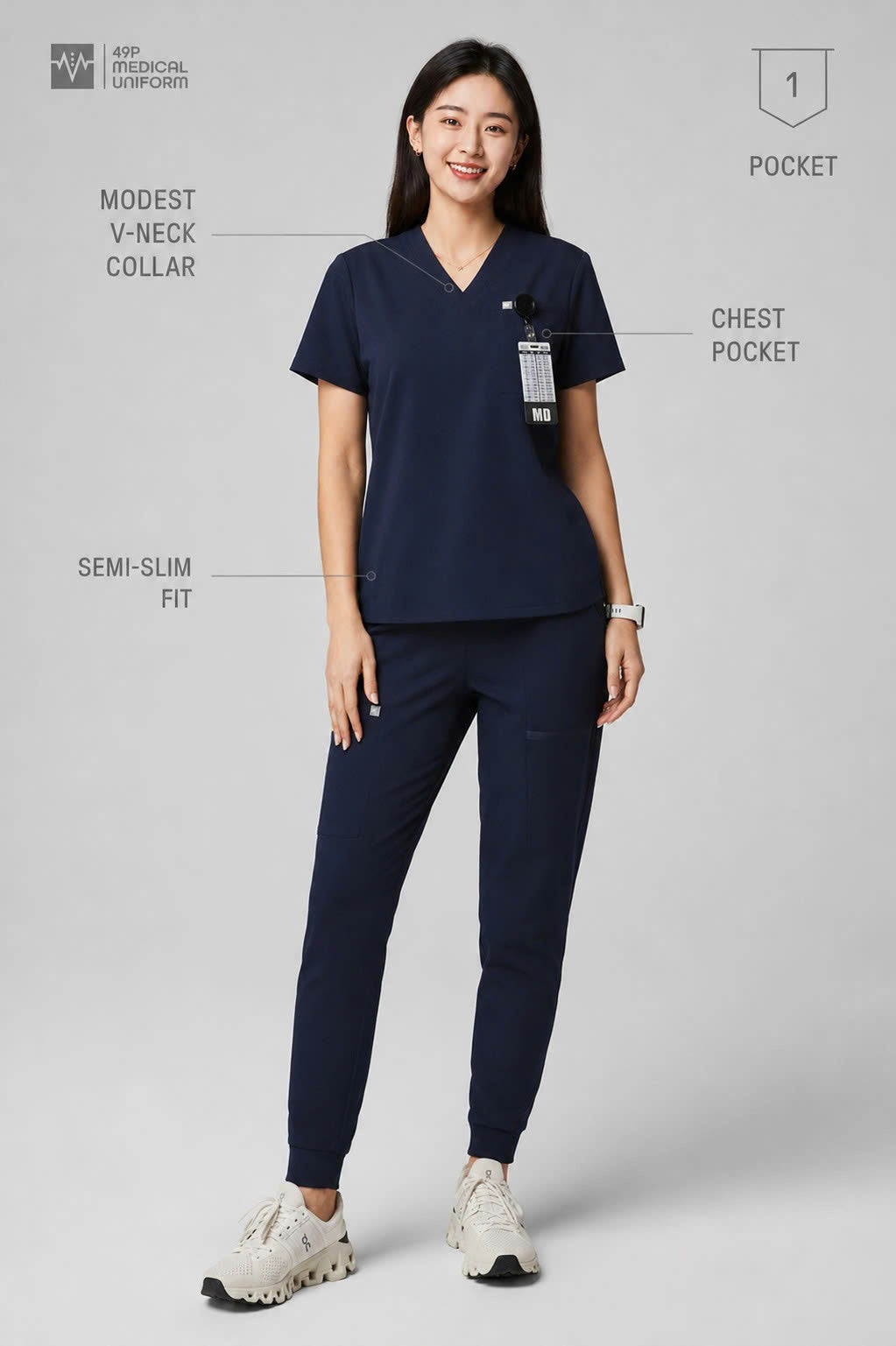 Bộ đồ mổ nữ Vital #49PF - 49P Medical Uniform
