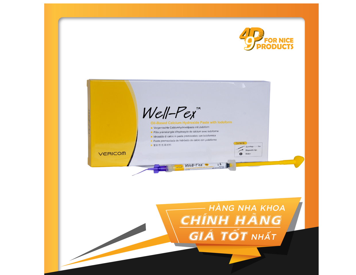 Canxi Hydroxide có Iod với chất căn bản là dầu Well-pex - Vericom