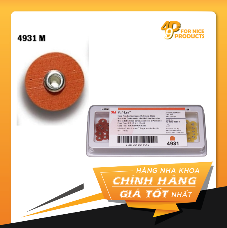 Đĩa đánh bóng 3M™ Sof-Flex™ gắn trục lắp
