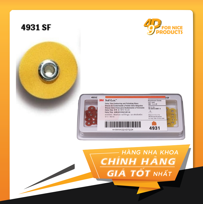 Đĩa đánh bóng 3M™ Sof-Flex™ gắn trục lắp