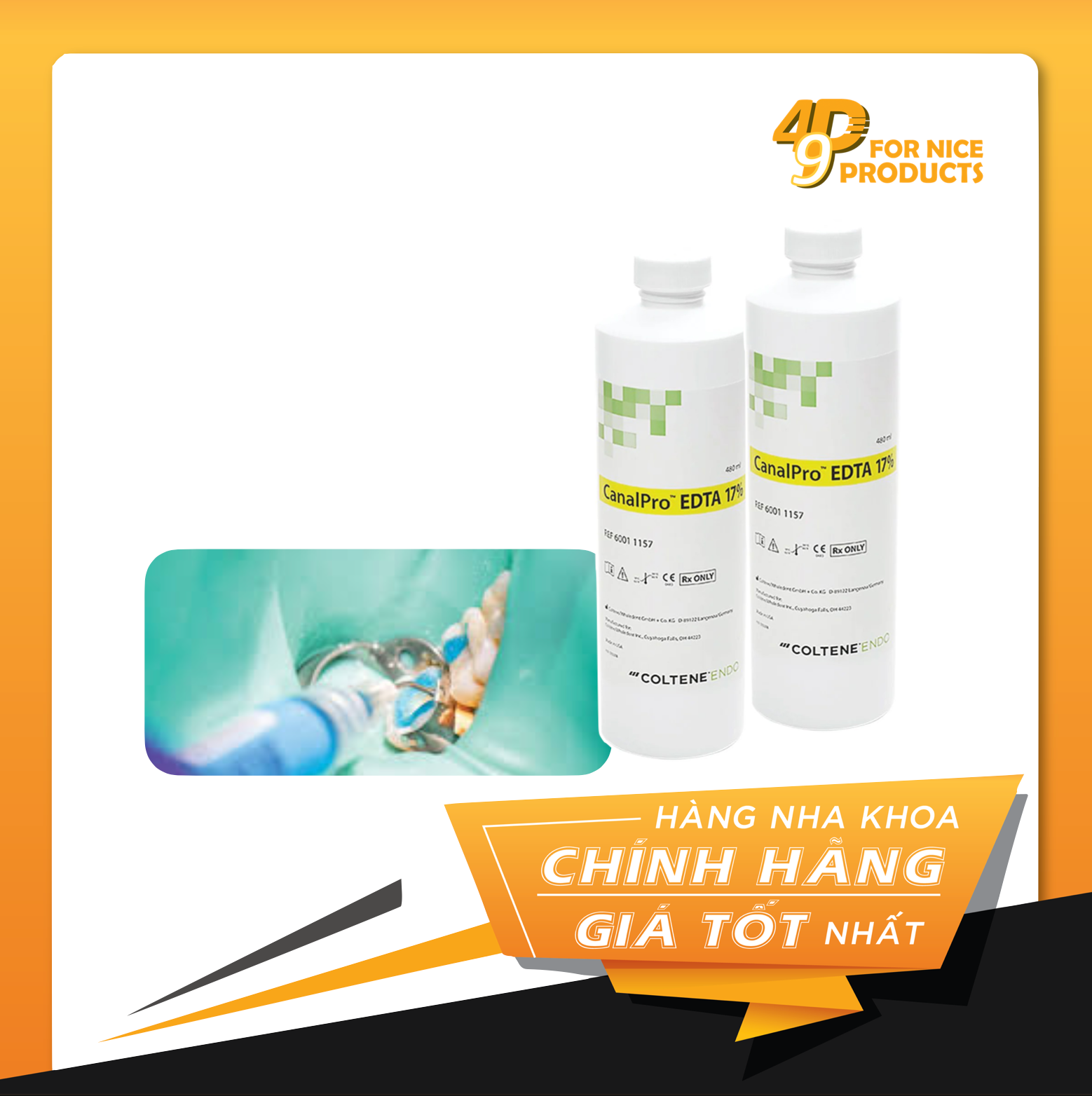 Dung dịch bôi trơn ống tủy và loại bỏ mùn ngà Canal pro EDTA 17%  - Coltene