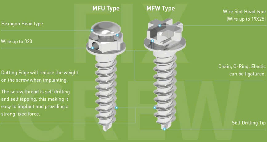 Bộ dụng cụ minivis chỉnh nha FixCrew - World Bio Tech