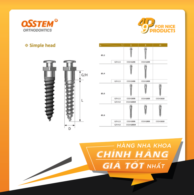 Minivis chỉnh nha - Osstem