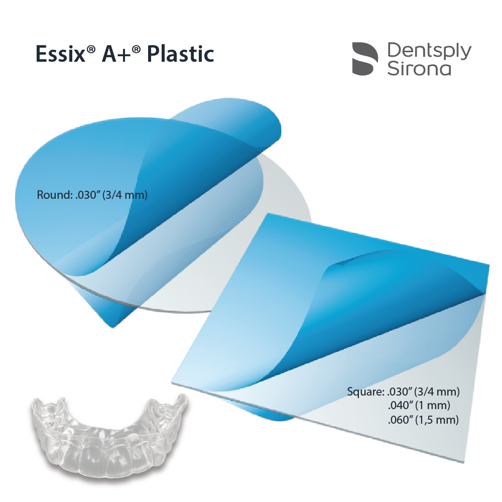 Tấm nhựa làm máng bảo vệ, máng nhai, máng nghiến và máng duy trì A+ Plastic Essix- Dentsply Sỉrona (Copy)