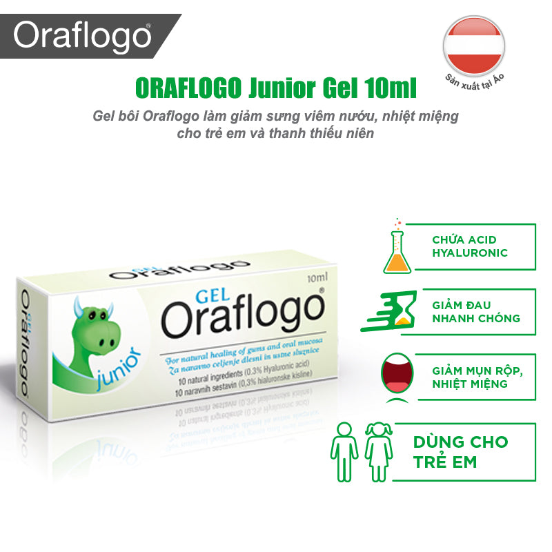Gel Bôi Lở Loét Miệng Oraflogo® Junior, 10ml