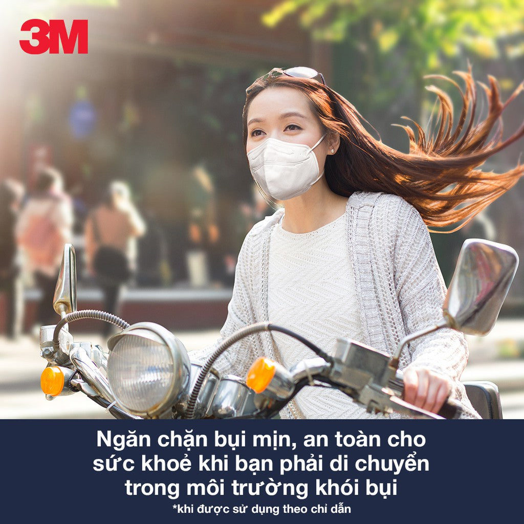 Khẩu Trang 3M 9013 đạt chuẩn KF94, Ngăn ngừa bụi mịn PM2.5 Trắng