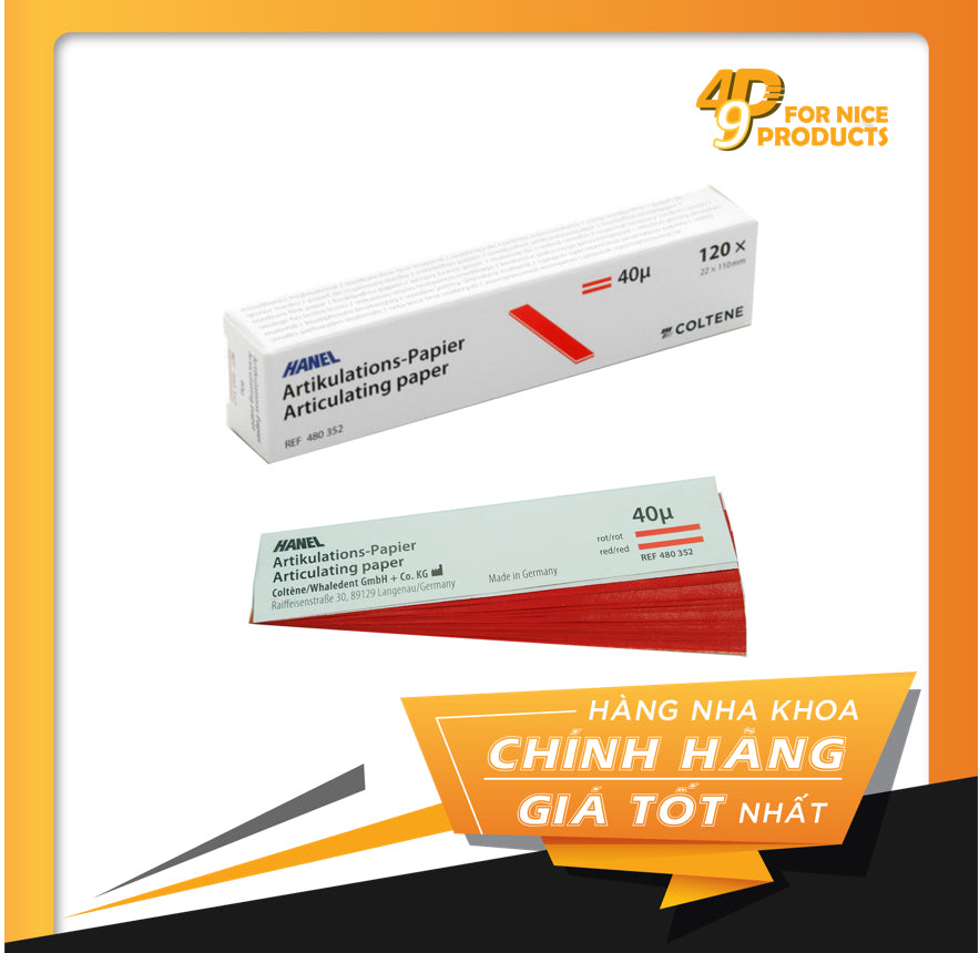 Giấy cắn dạng giấy 40µm Hanel - Coltene