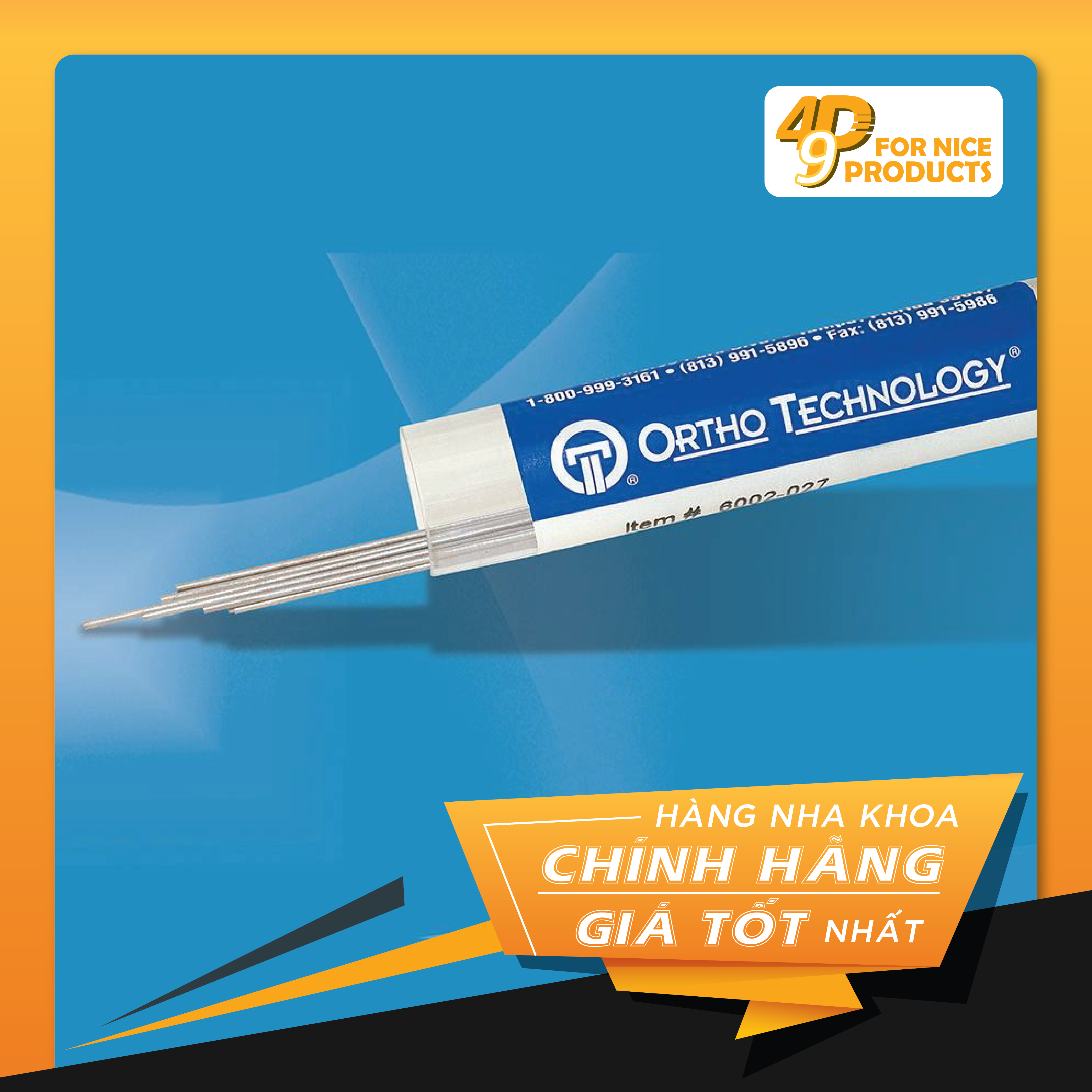 Dây TMA - Beta Titanium thẳng 14" Ortho Technology