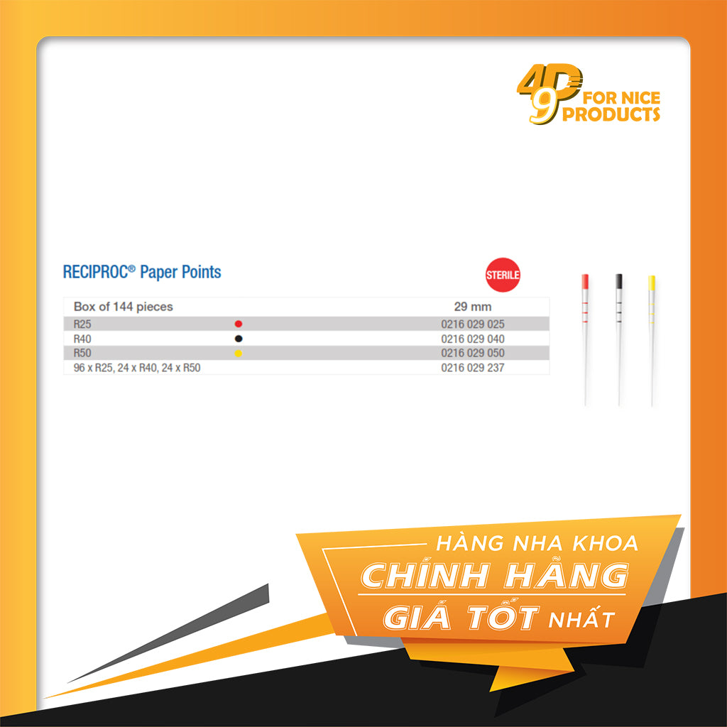 Cone giấy RECIPROC VDW