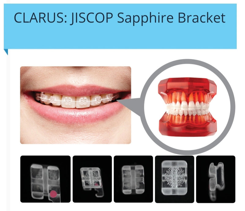 Mắc cài sứ sapphire Clarus - Jiscop