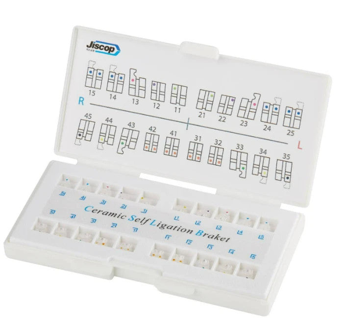Mắc cài sứ tự buộc Clarus-C ( Nắp sứ ) MBT - Jiscop