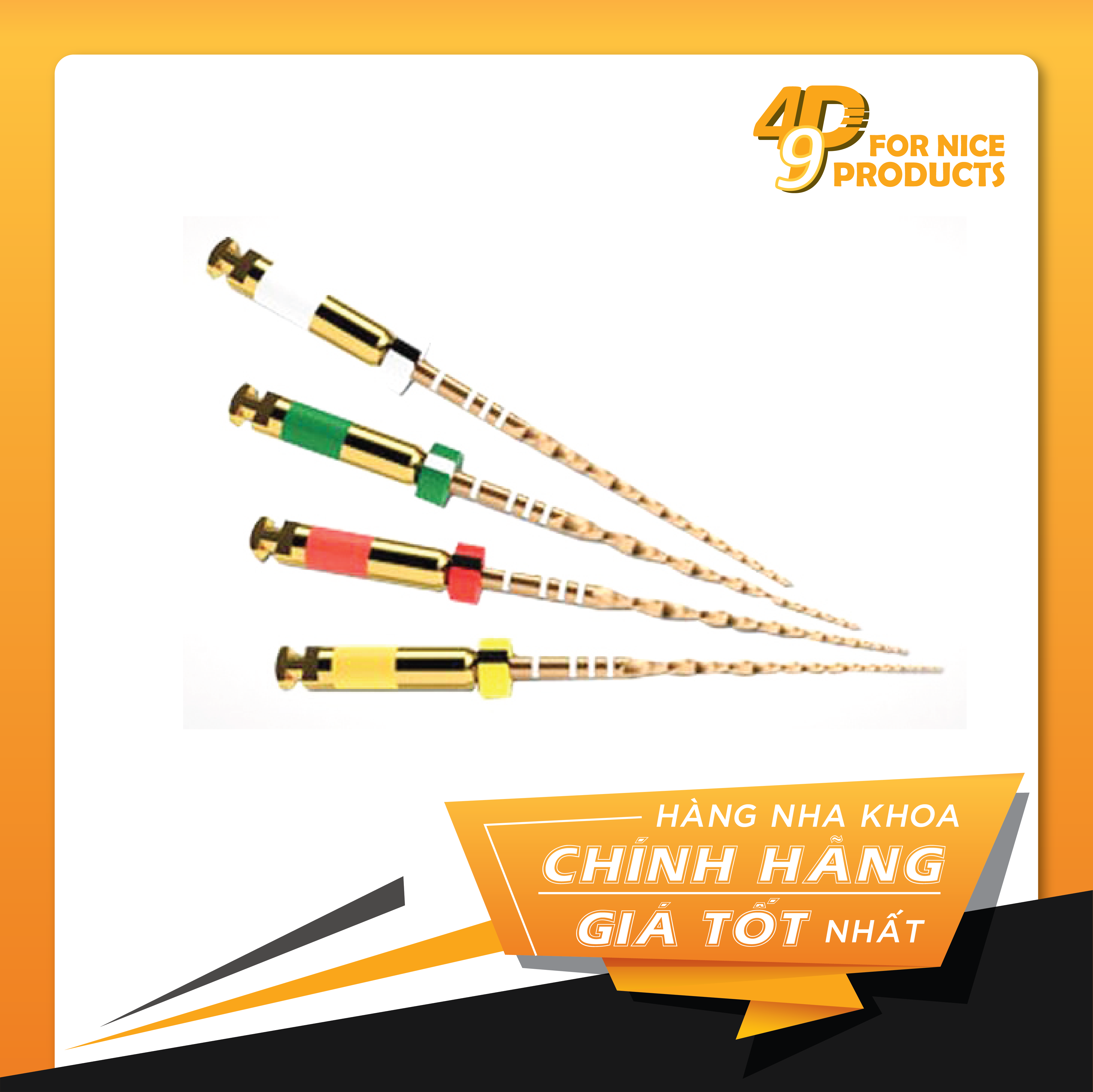 Trâm xoay lắc NiTi xử lý nhiệt Waveone Gold - Dentsply Sirona
